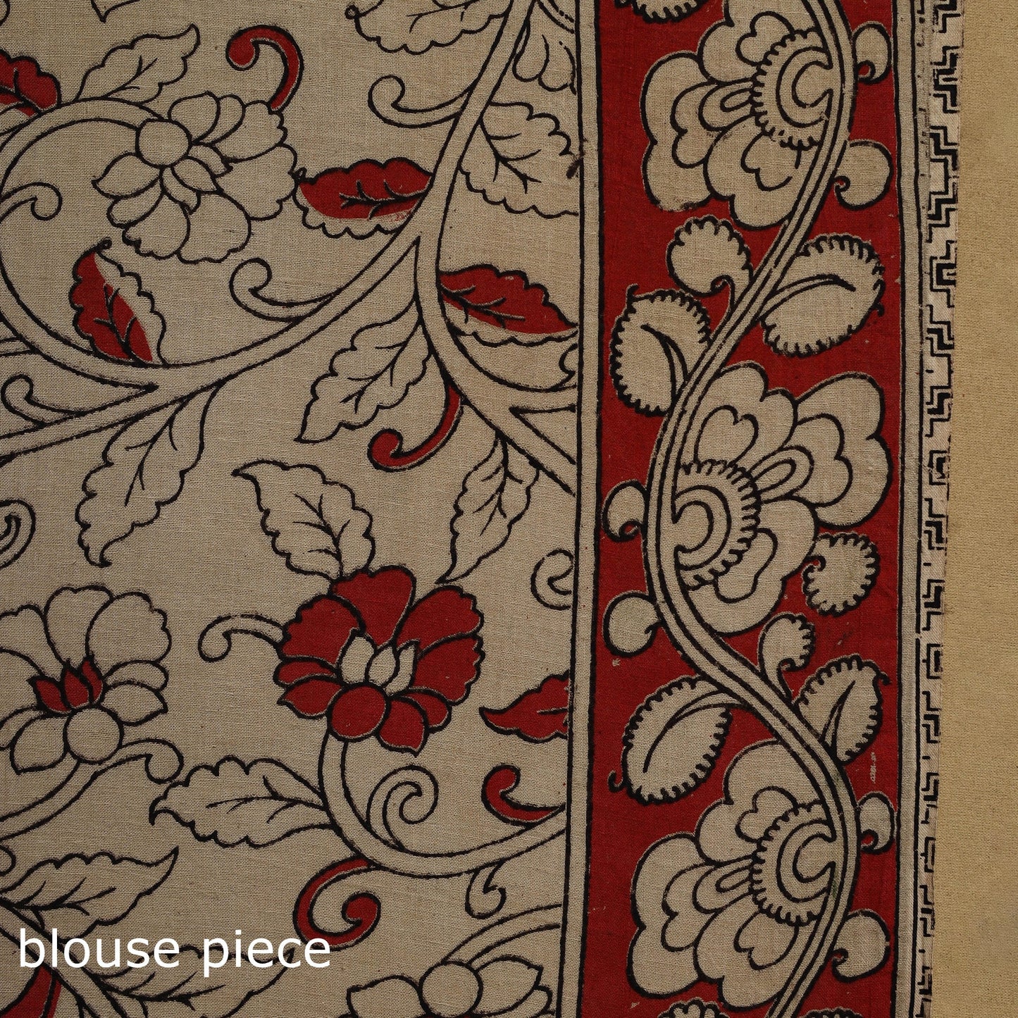 Printed cotton kalamkari saree 29 - handcrafted