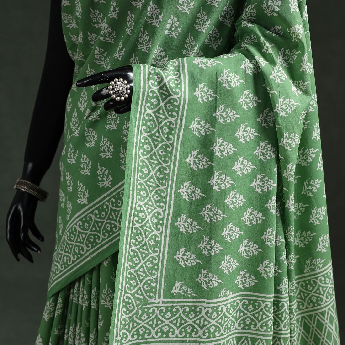 Pure mul cotton hand block batik print saree 22