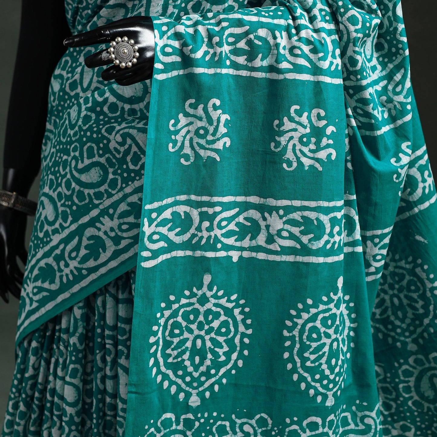 Pure mul cotton hand block batik print saree 54