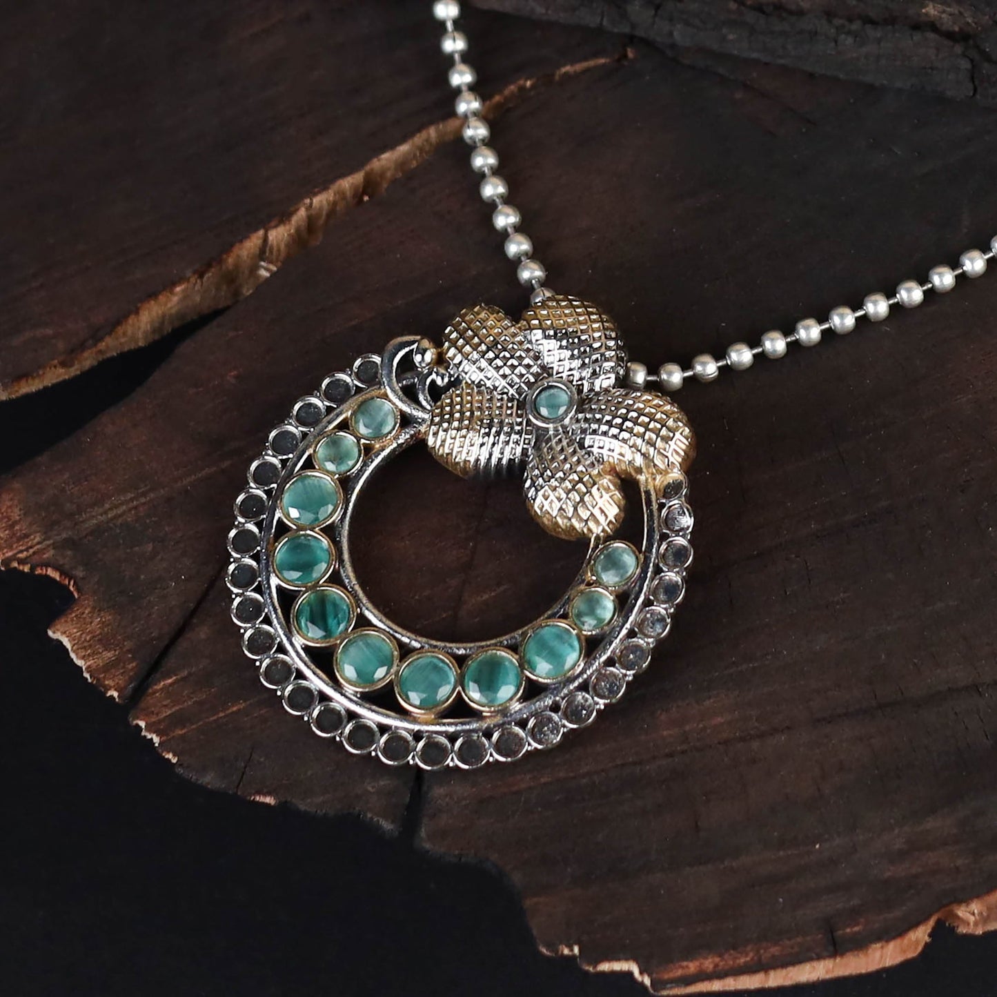 Saanjh Saaj Classic German Silver Necklace Set