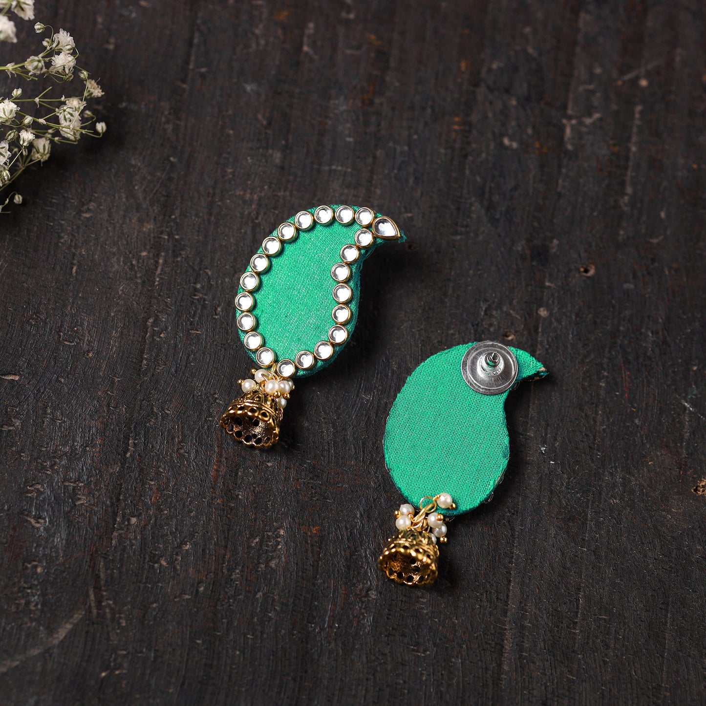 Buy Saanvi Stone Work Fabart Earrings
