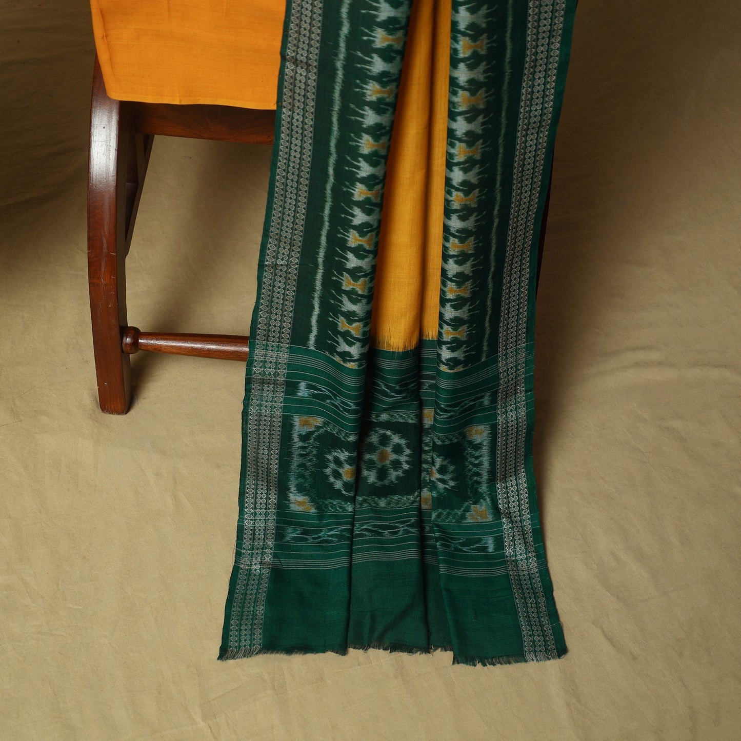 Sambalpuri ikat handloom cotton 3pc unstitched dress