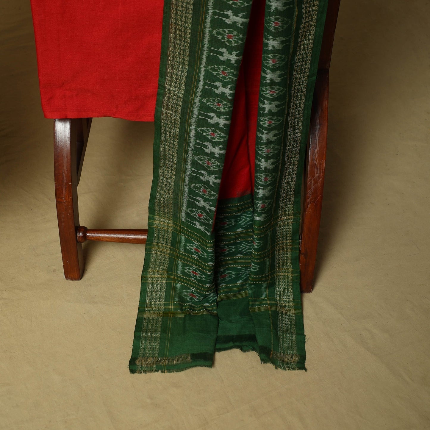 Sambalpuri ikat handloom cotton 3pc unstitched dress