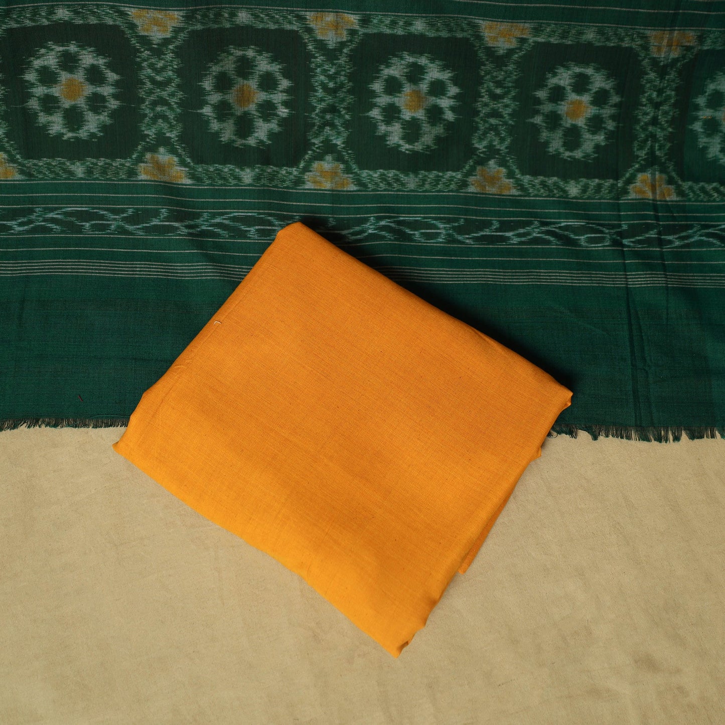 Sambalpuri ikat handloom cotton 3pc unstitched dress