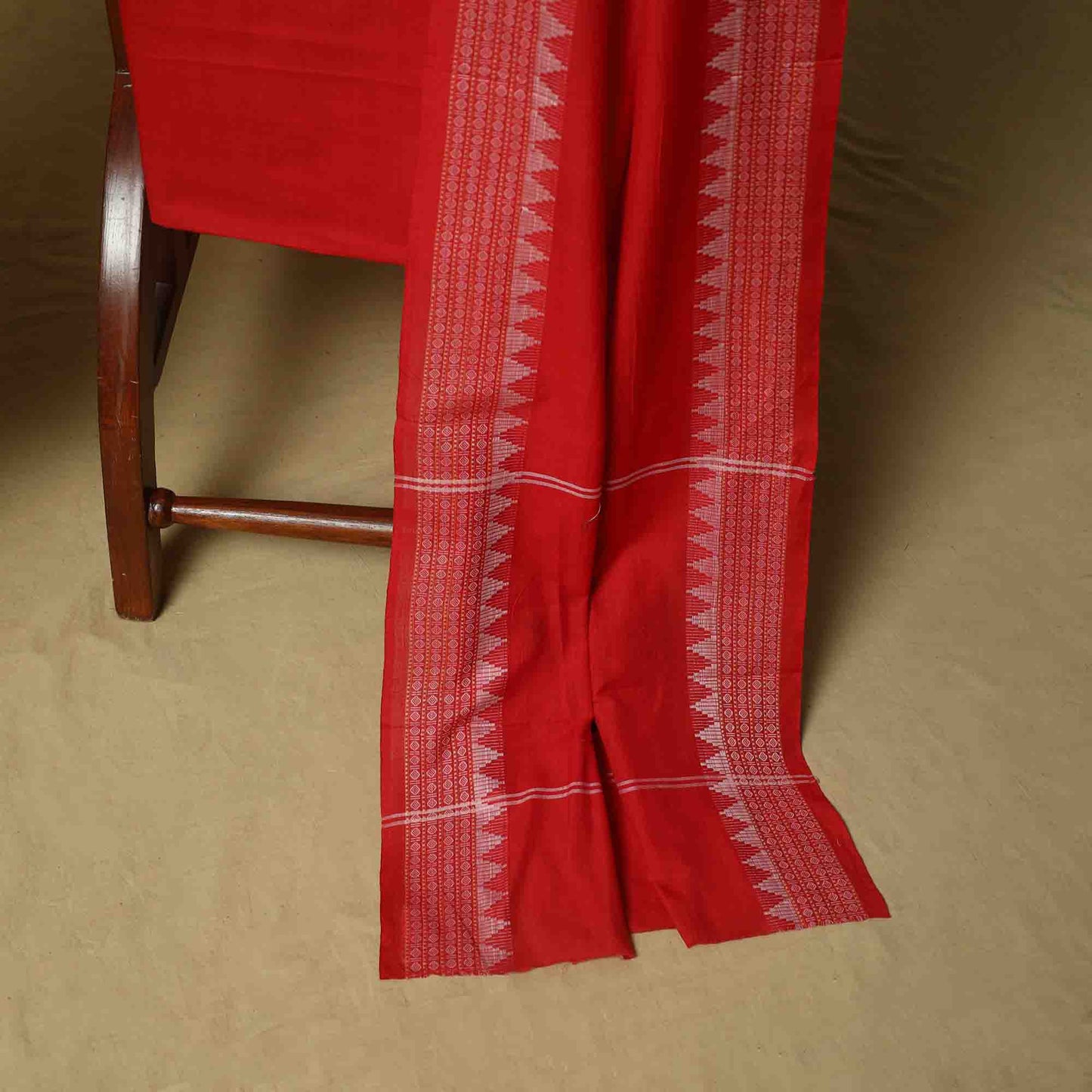 Sambalpuri ikat handloom embroidered cotton 3pc unstitched