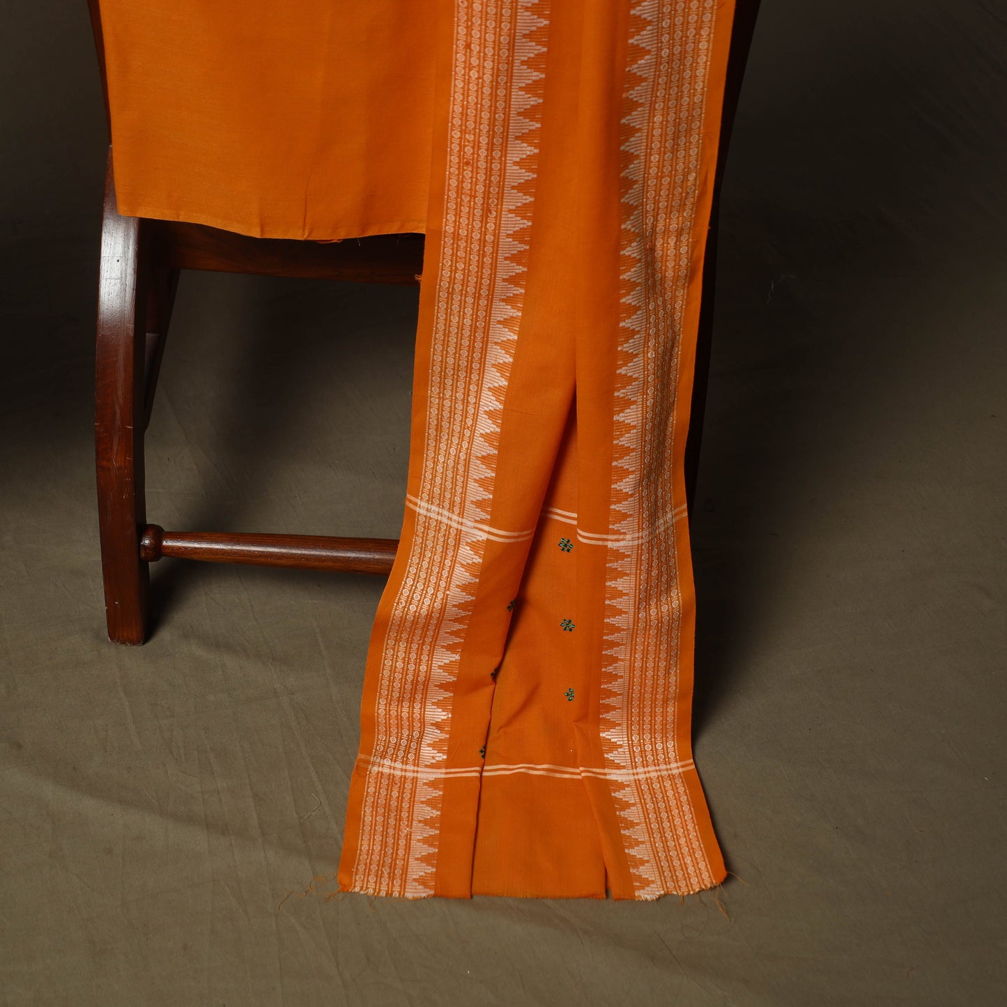 Sambalpuri ikat handloom embroidered cotton 3pc unstitched