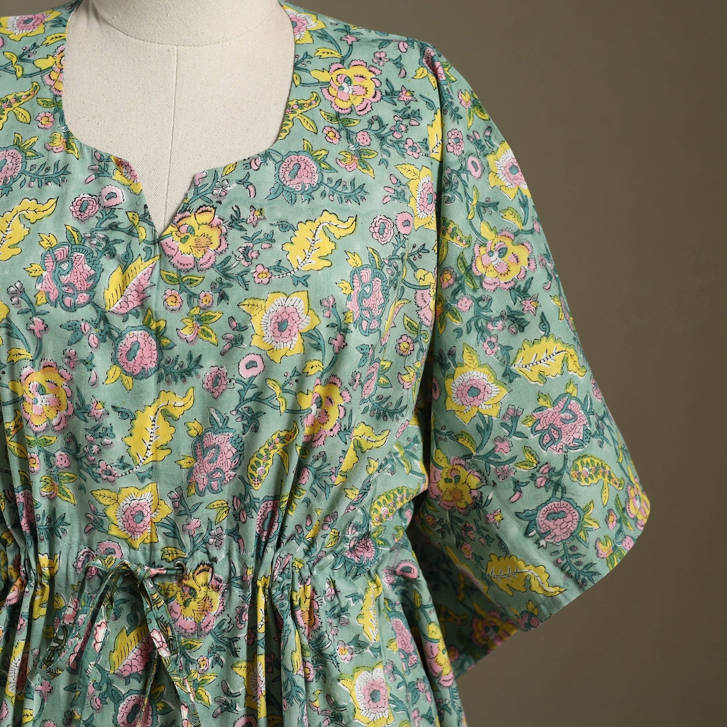 Sanganeri Block Print Cotton Kaftan (Short)