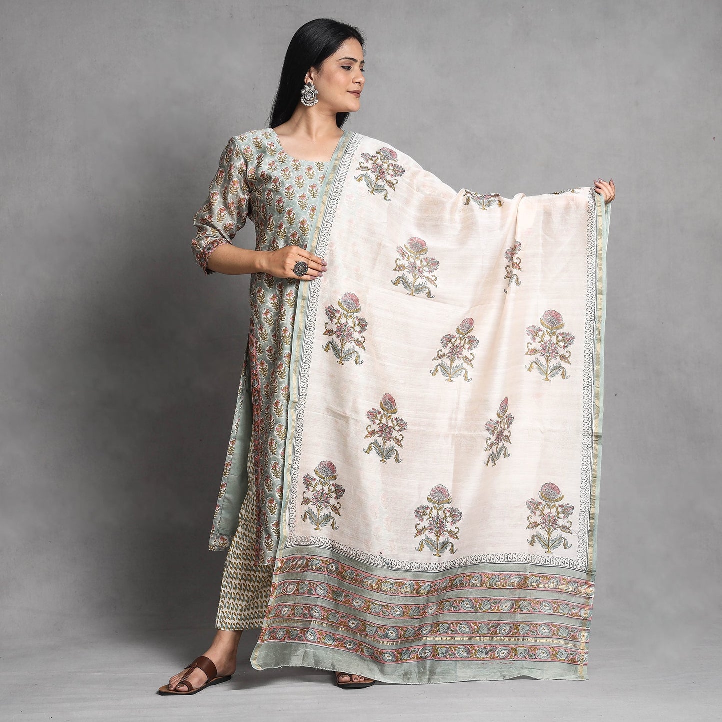 sanganeri kurta set