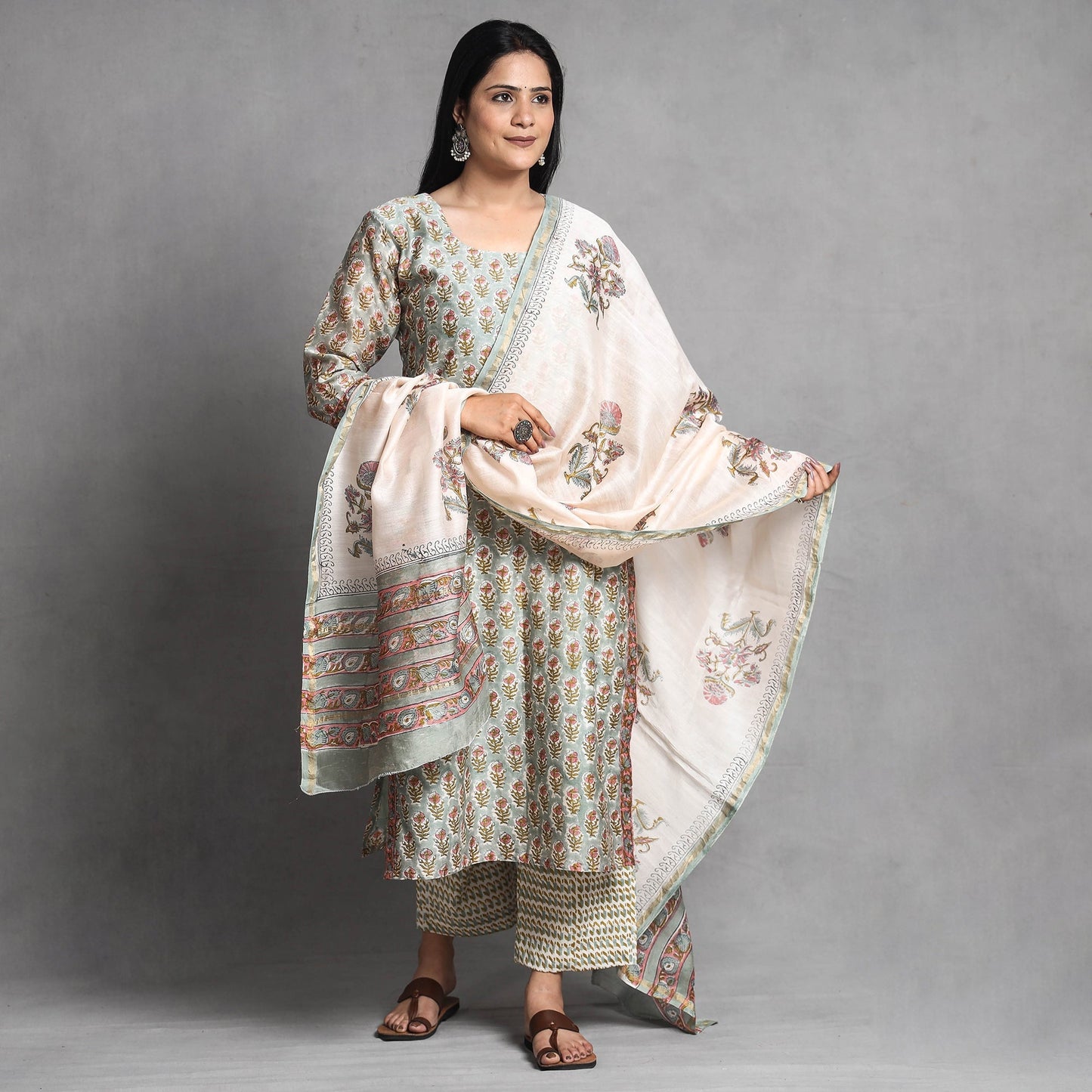 sanganeri kurta set