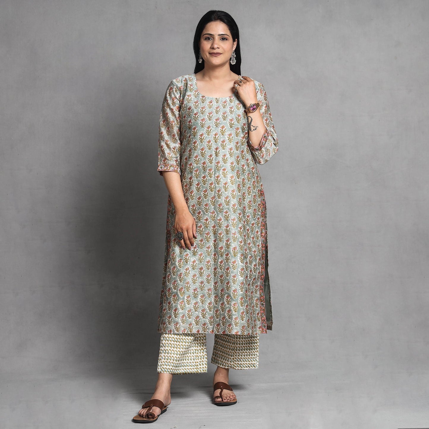 sanganeri kurta set