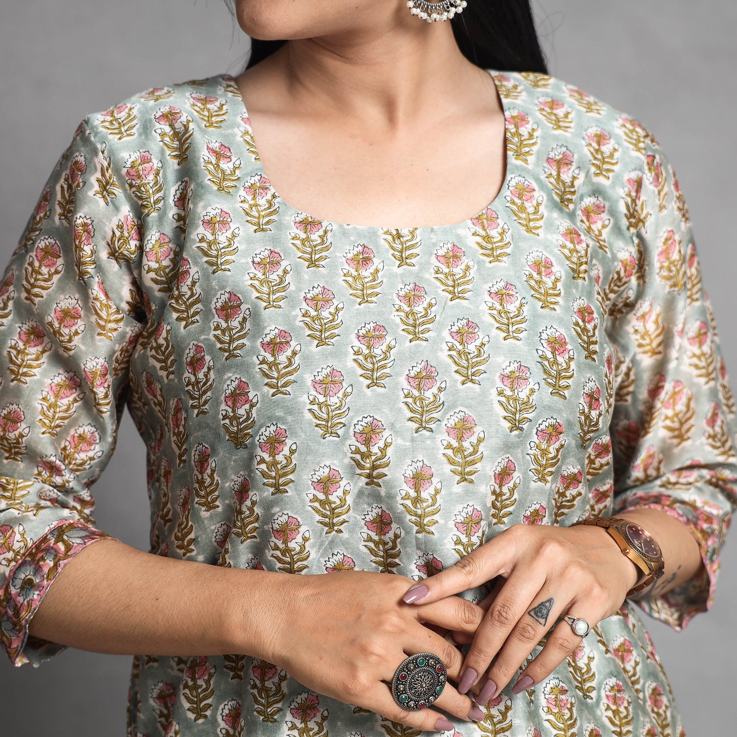 sanganeri kurta set