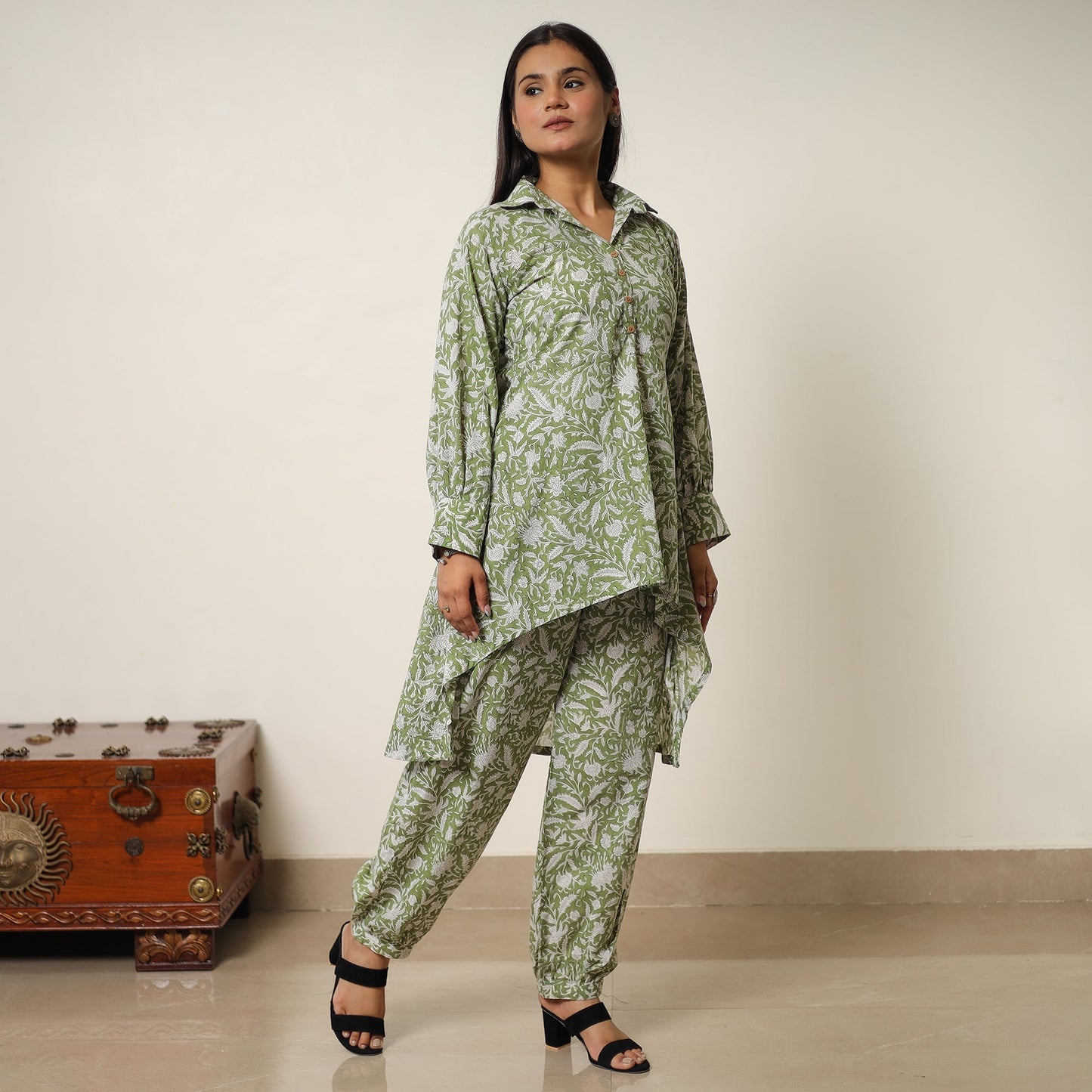 Sanganeri Block Printed Cotton Co-Ord Set 03 Online at iTokri.com