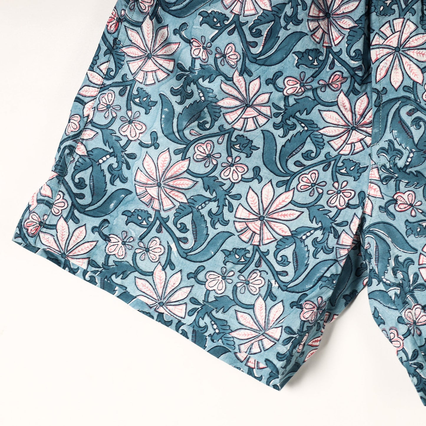 Sanganeri Block Printed Cotton Unisex Boxer/Shorts