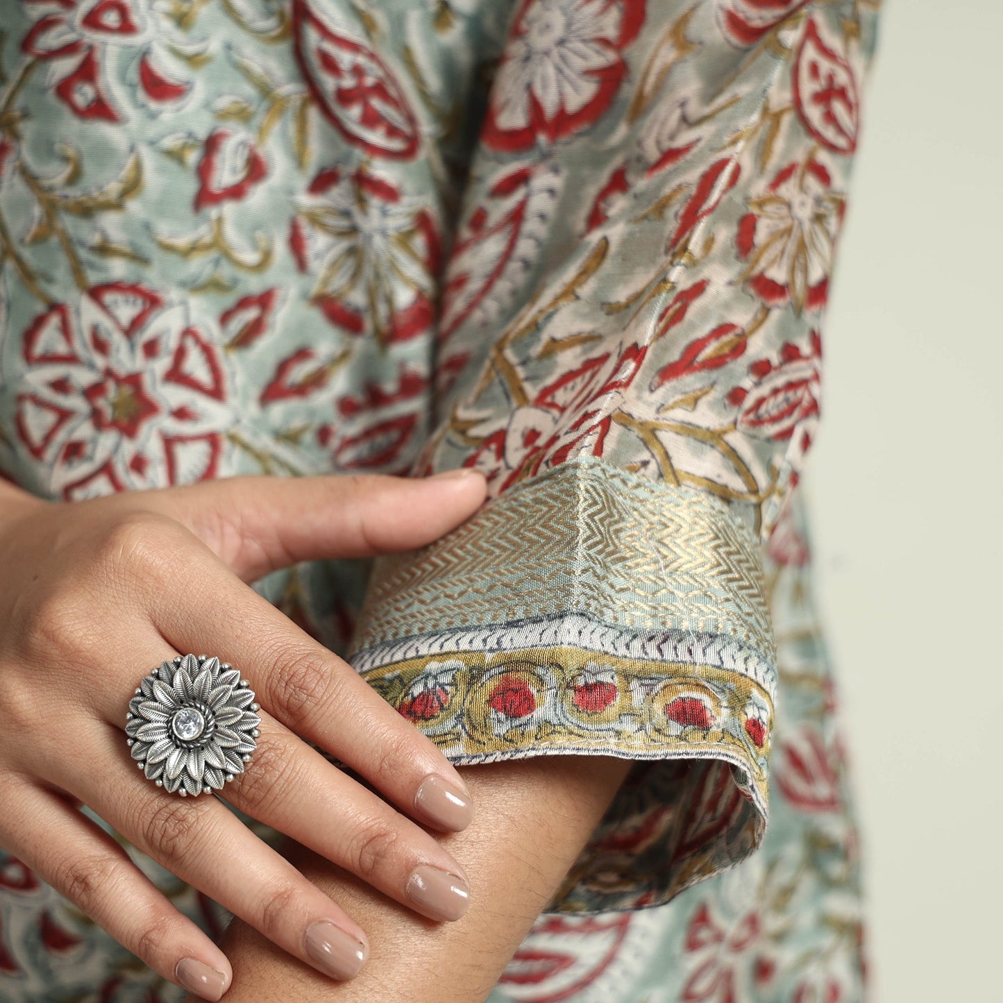 Sanganeri Kurta with Palazzo & Dupatta Set