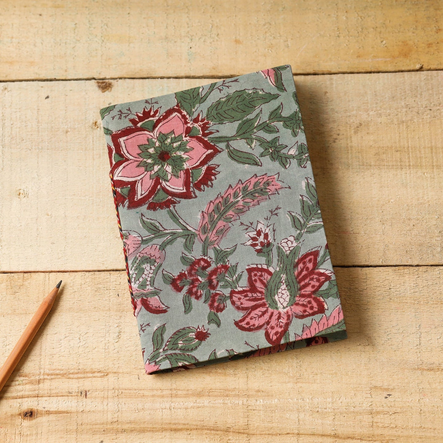 Sanganeri Fabric Cover Handmade Paper Notebook