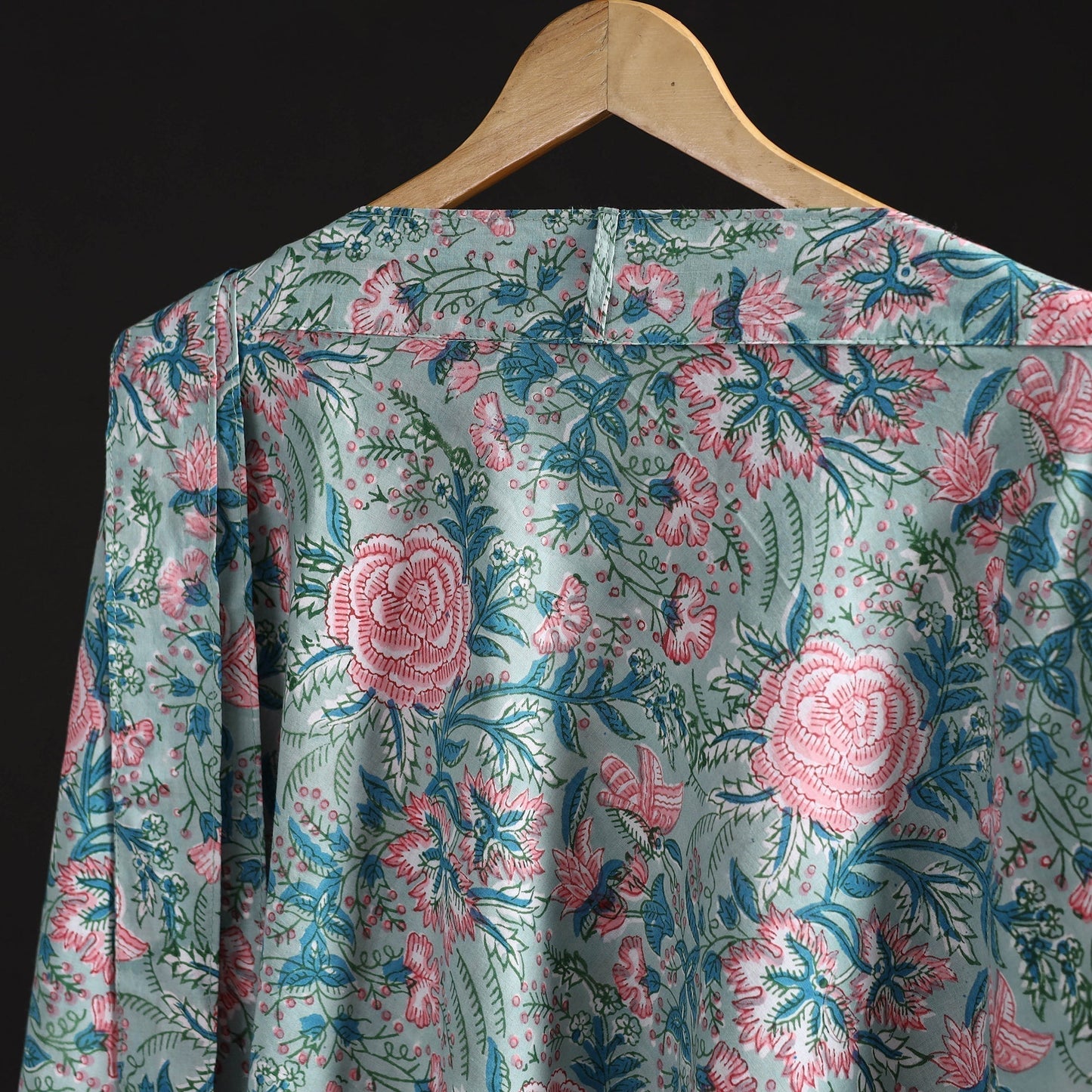 Sanganeri hand cotton wrap around skirt 48 - handcrafted