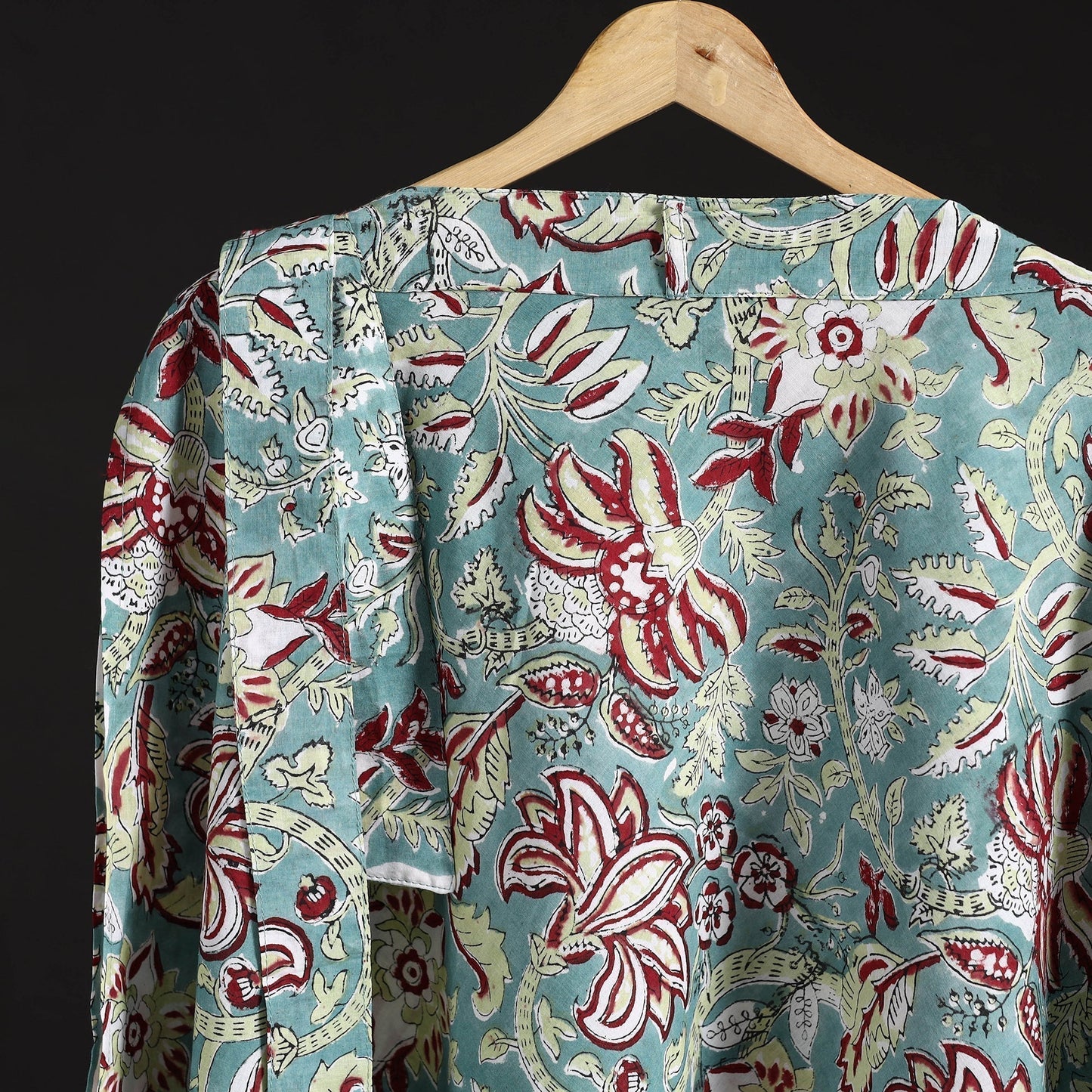 Sanganeri hand cotton wrap around skirt 66 - handcrafted