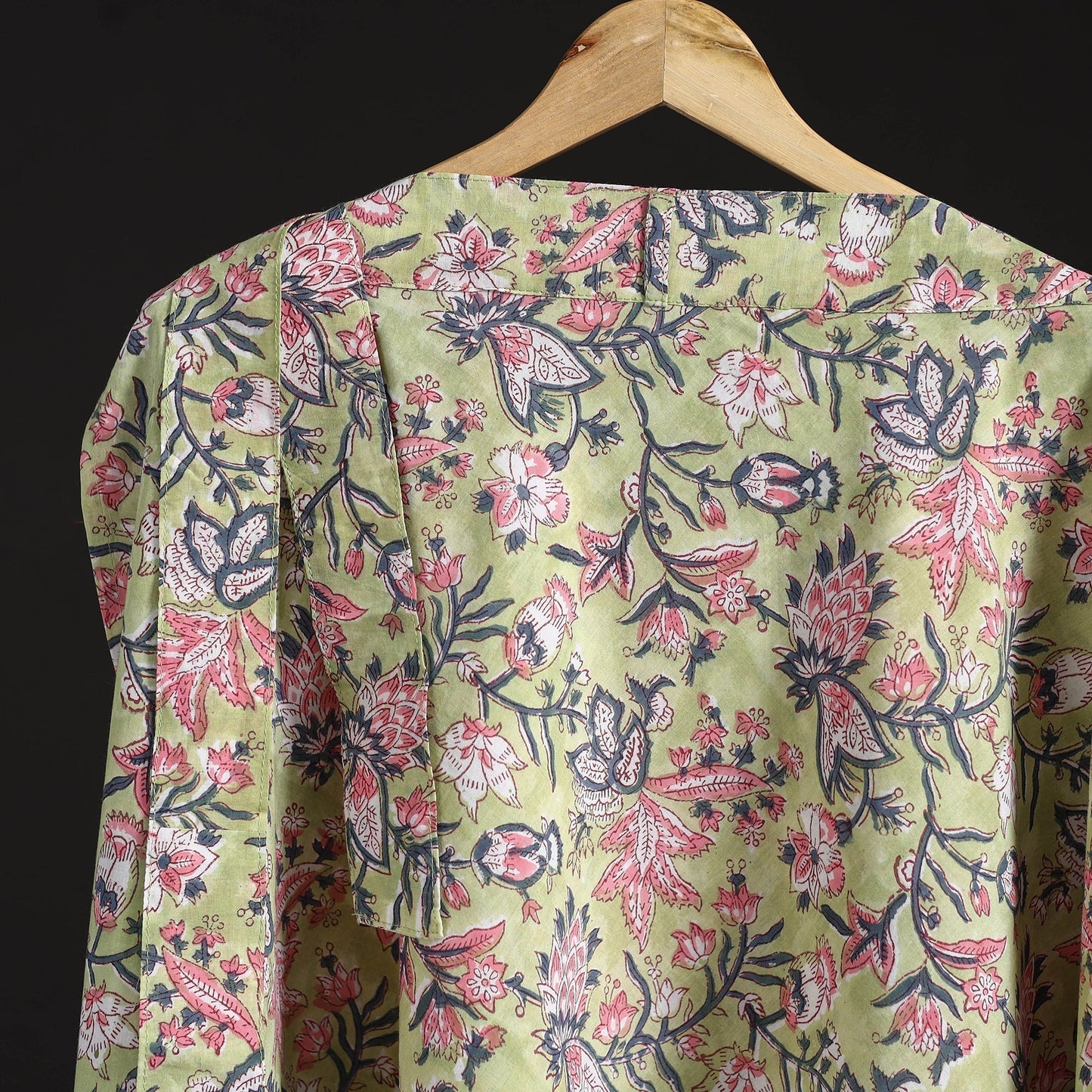 Sanganeri hand cotton wrap around skirt 76 - handcrafted