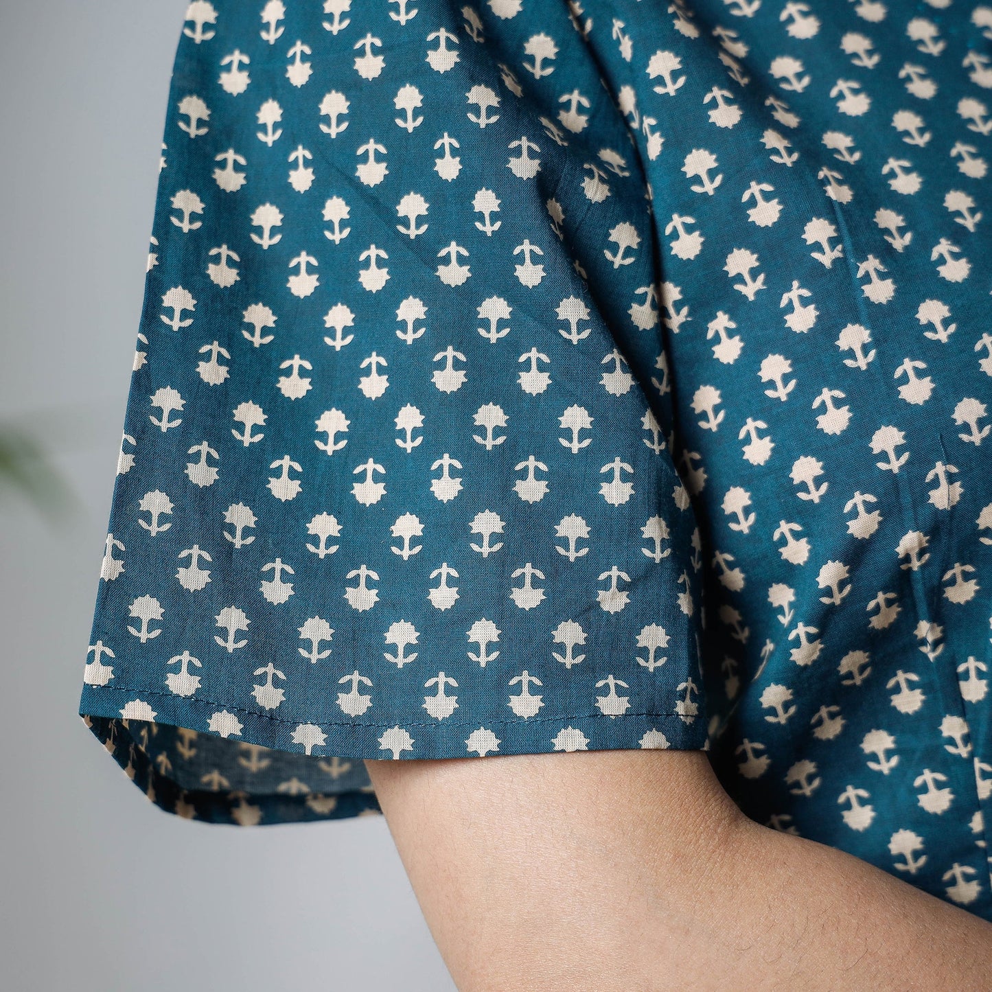 Buy Sanganeri Hand Block Prints Half Sleeve Cotton Crop Top Online at iTokri.com