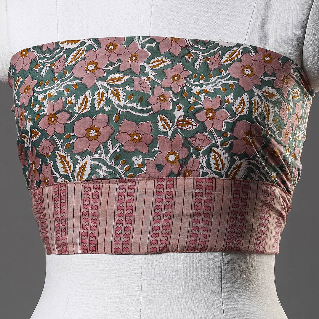 block printed blouse piece
