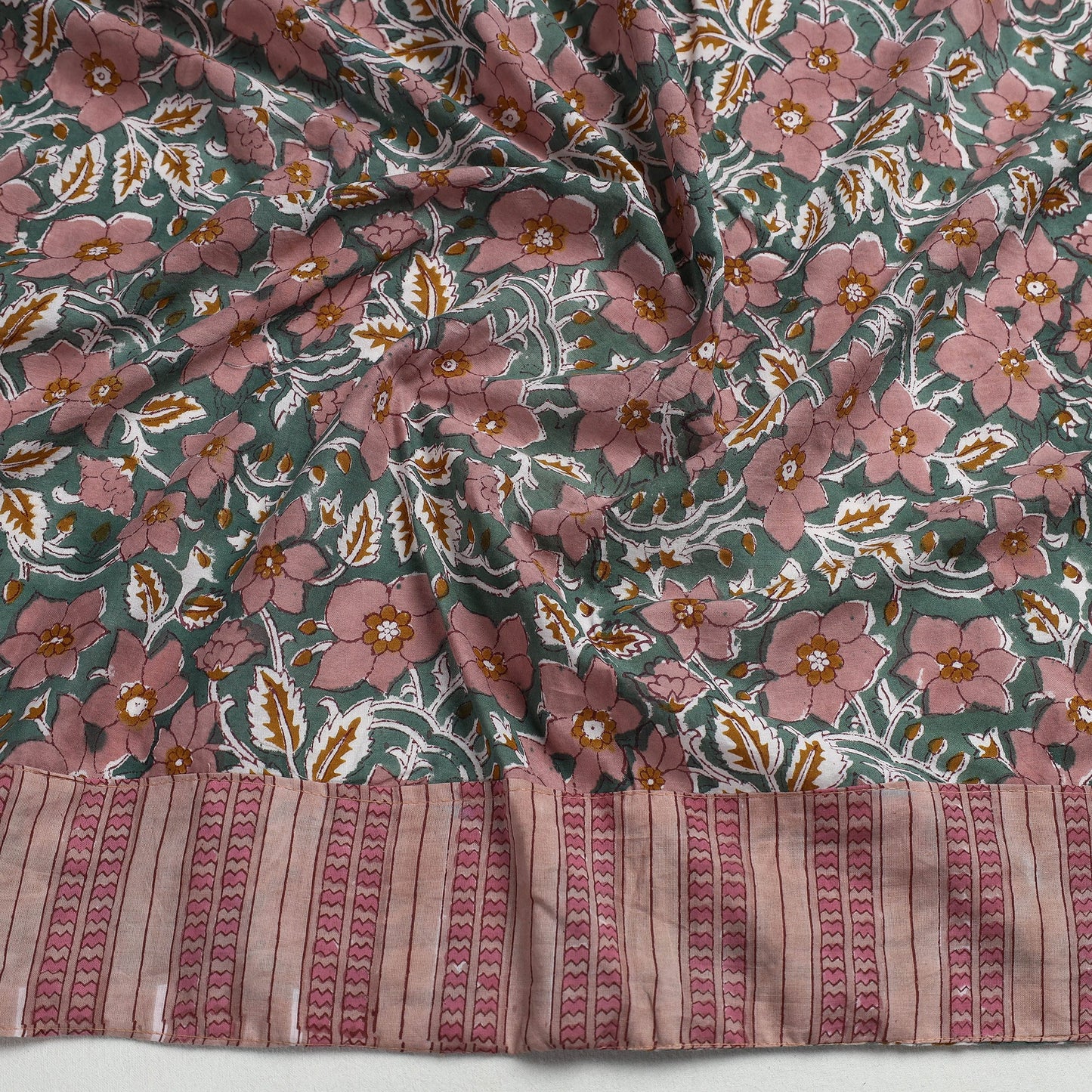 block printed blouse piece