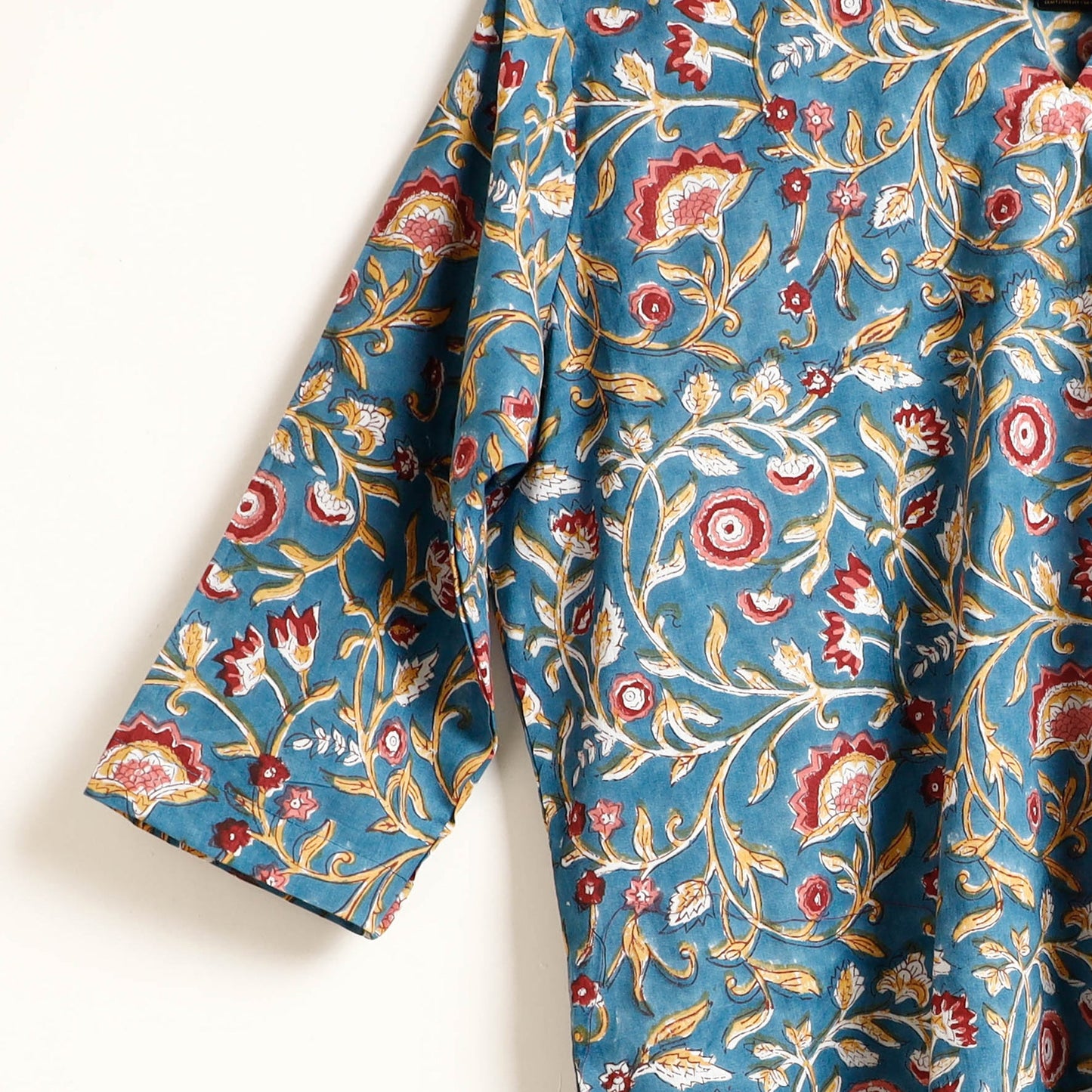 Buy Ajrakh Block Printed Cotton Night Suit Set Online at iTokri.com