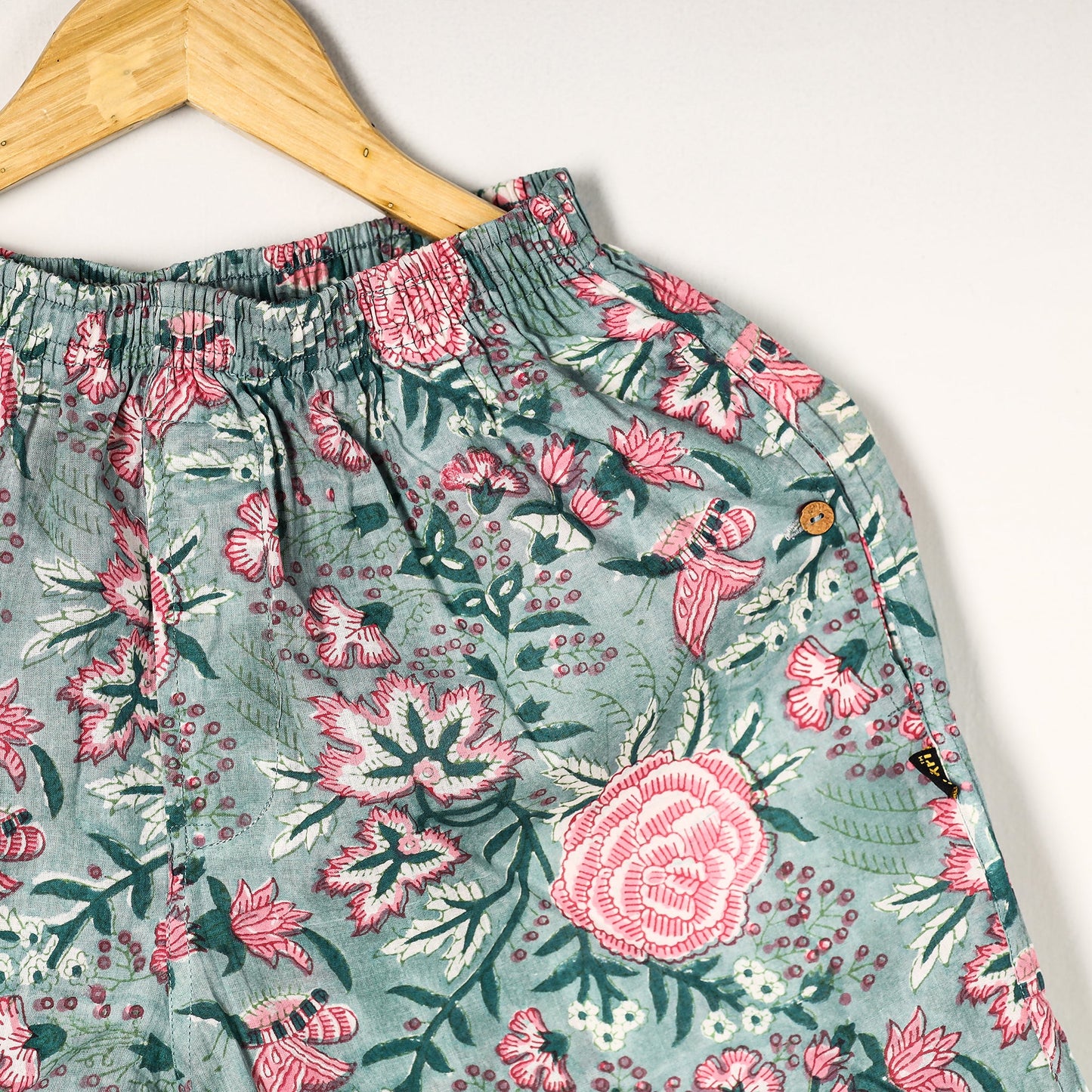 Sanganeri Block Printed Cotton Unisex Boxer/Shorts