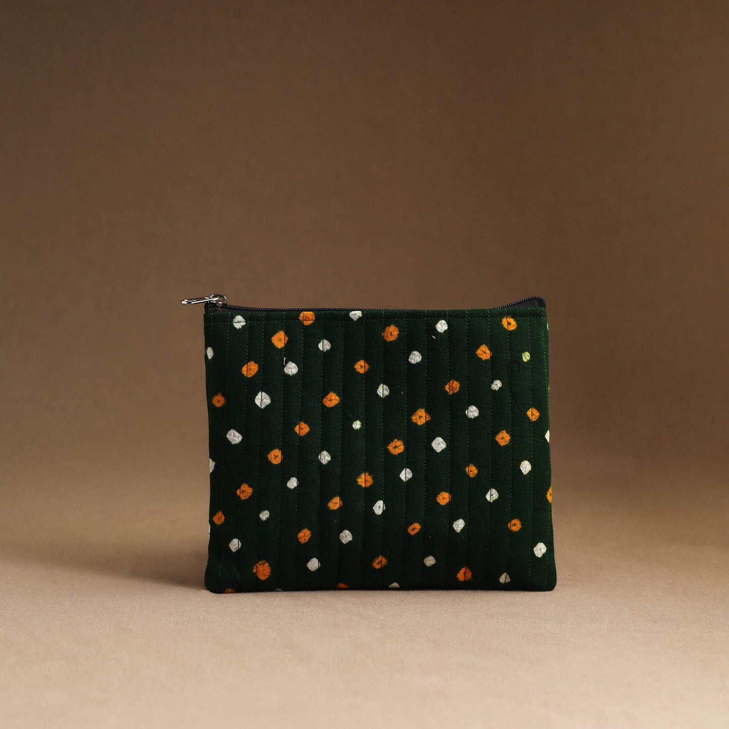 Green - set of 3 - handmade cotton utility pouches 05