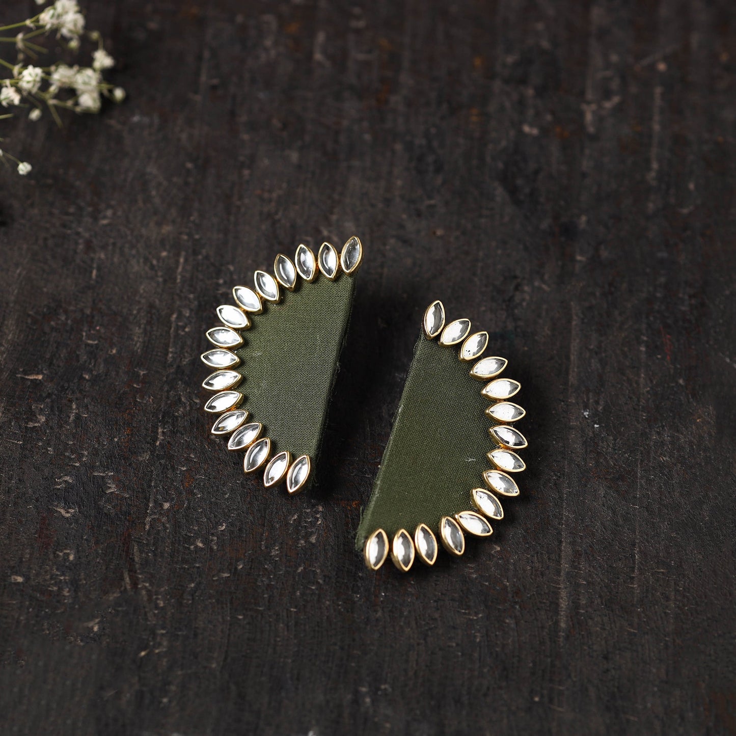 Shifa Stone Work Fabart Earrings Online