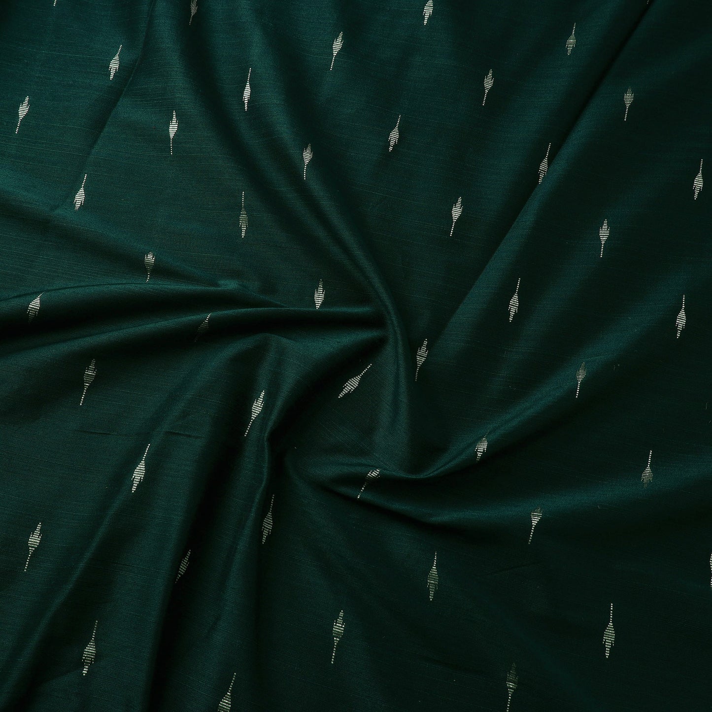 Green - spun dupion viscose silk buti fabric 01