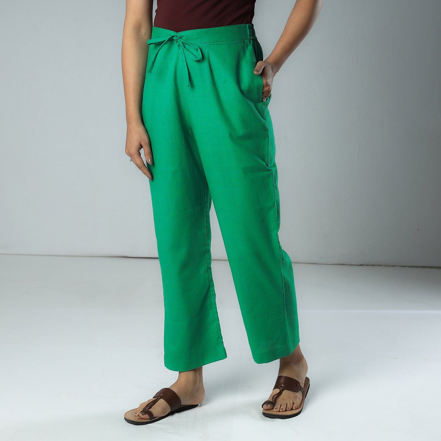 Plain Dyed Cotton Relaxed Fit Pant