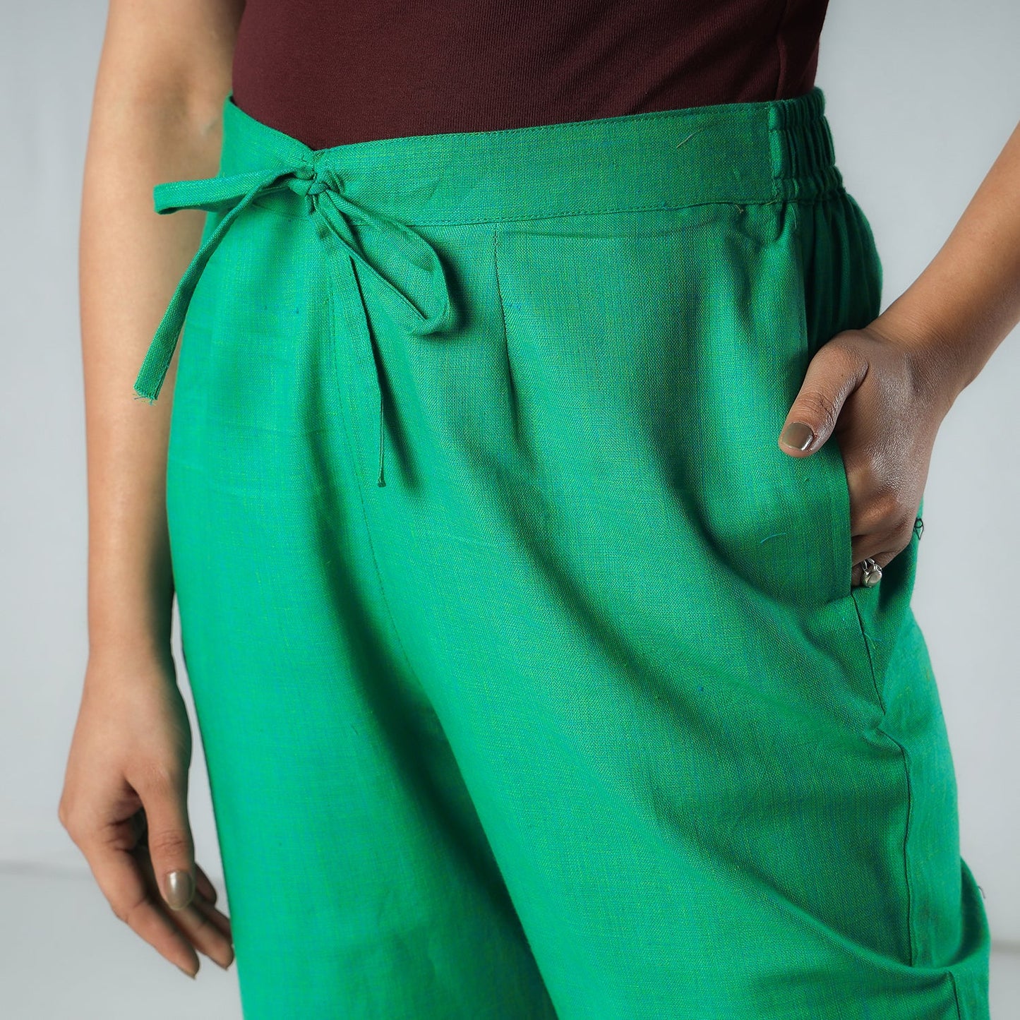 Plain Dyed Cotton Relaxed Fit Pant