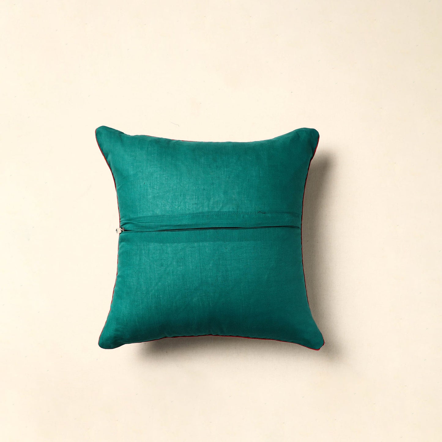 Green Tie & Dye Cotton Bandhani Cushion Cover
