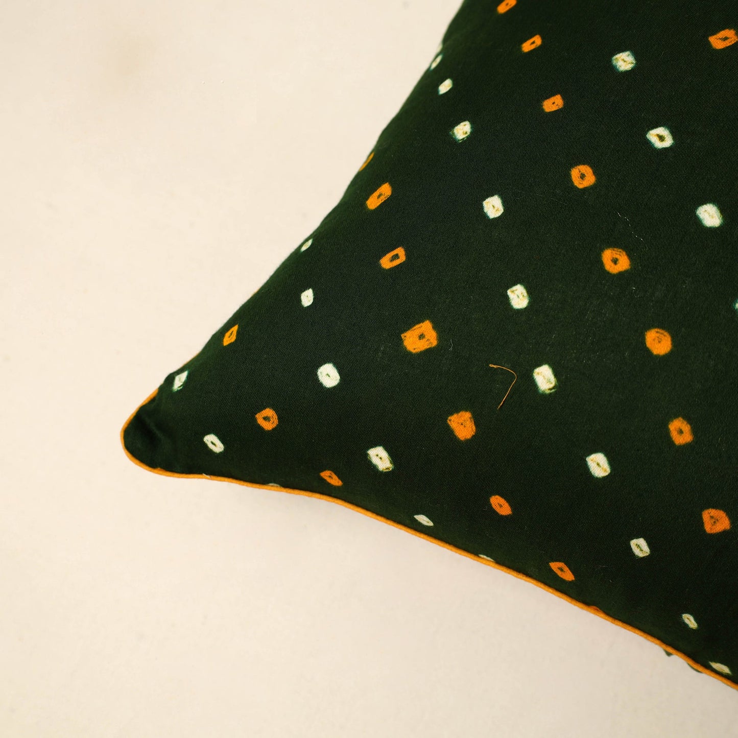 Green - Tie & Dye Cotton Bandhani Cushion Cover (16 x 16 in) 32