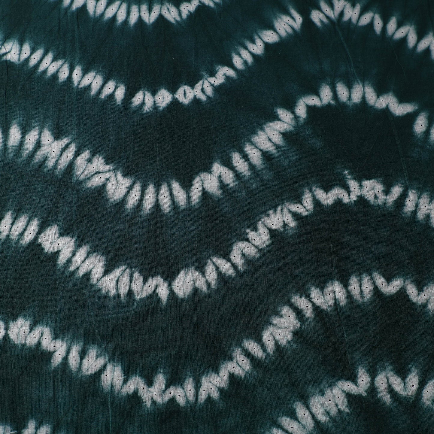 Buy Green Tie & Dye Pure Cotton Shibori Fabric Online