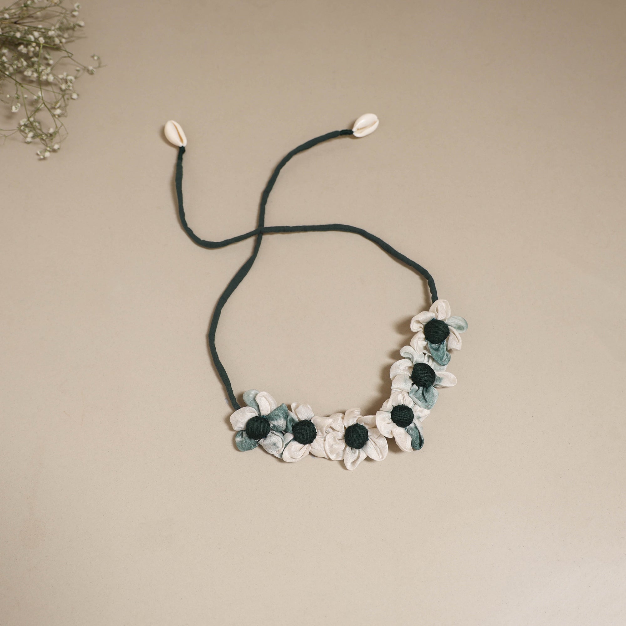 Green - Handmade Fabart Ghungroo Work Hair Clip 05