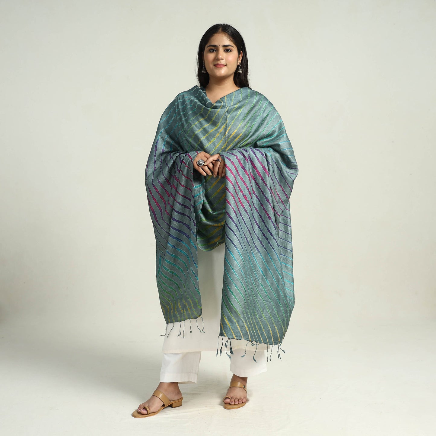 Designer Multicolour Leheriya Dupatta Online