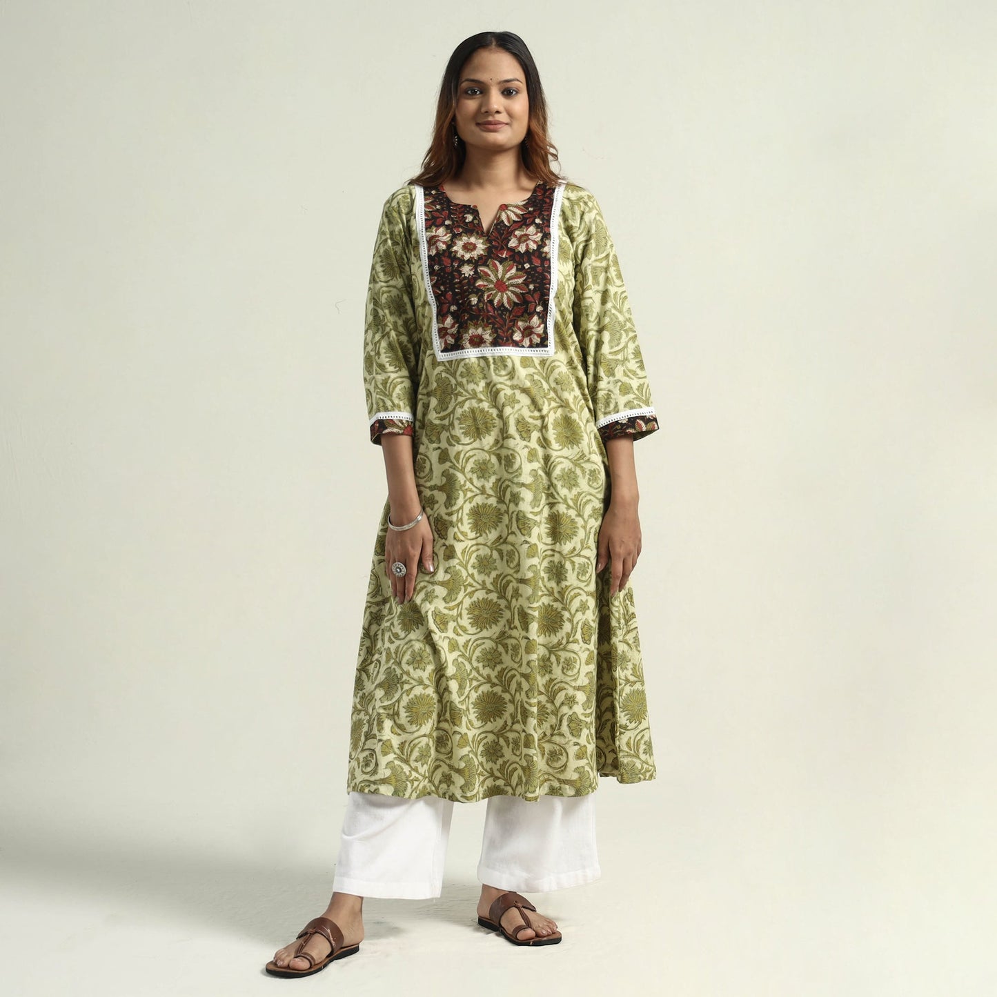 Buy Vanaspati Hand Block Printed Cotton Kurta Online at iTokri.com