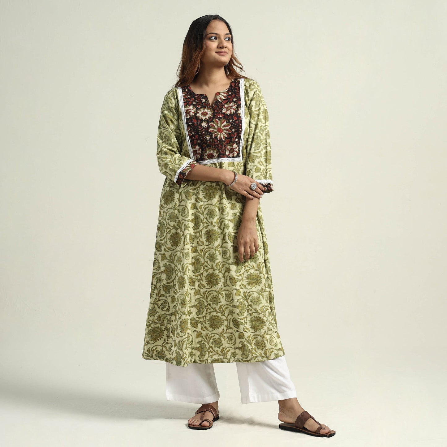 Buy Vanaspati Hand Block Printed Cotton Kurta Online at iTokri.com