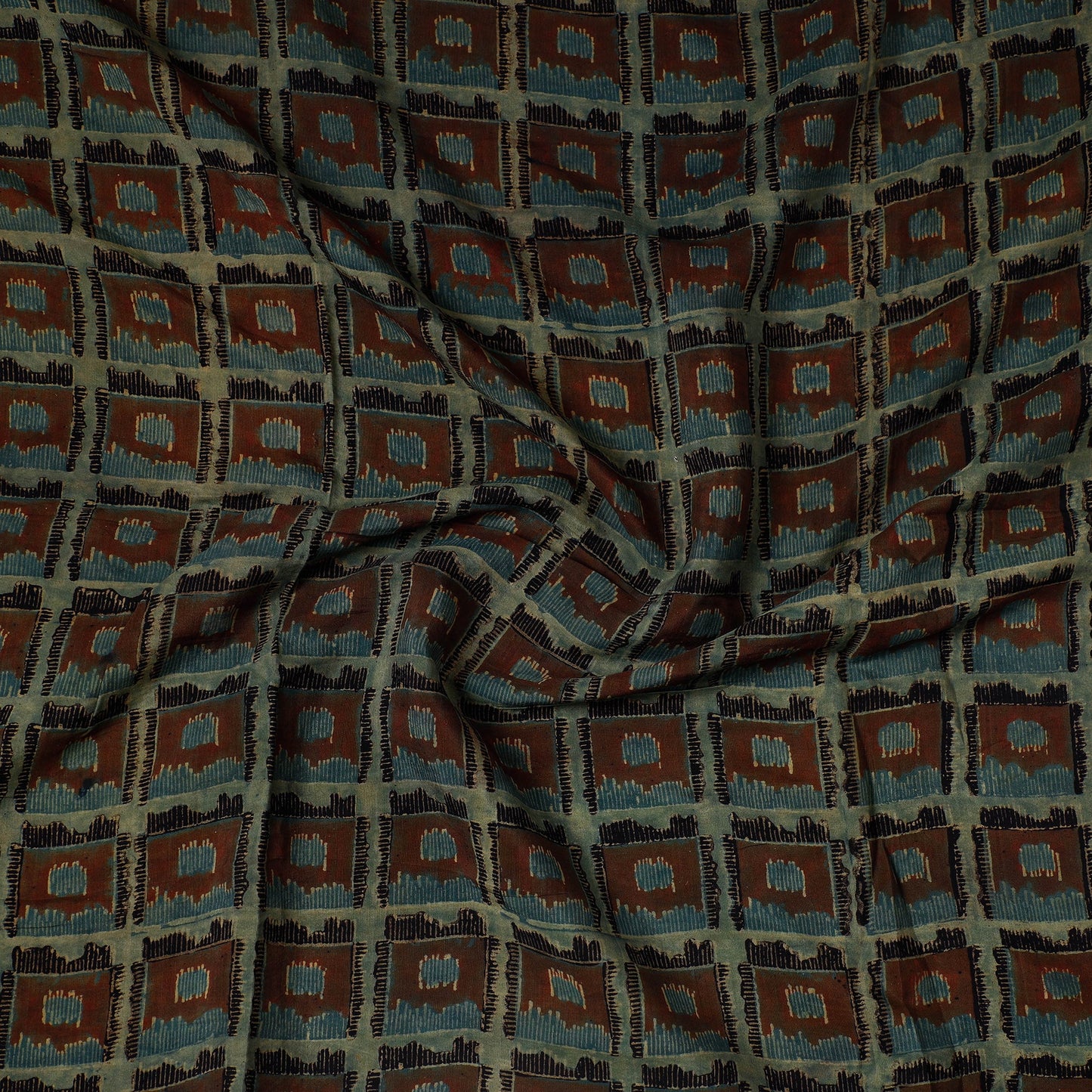 Vanaspati Block Printed Modal Silk Precut fabric