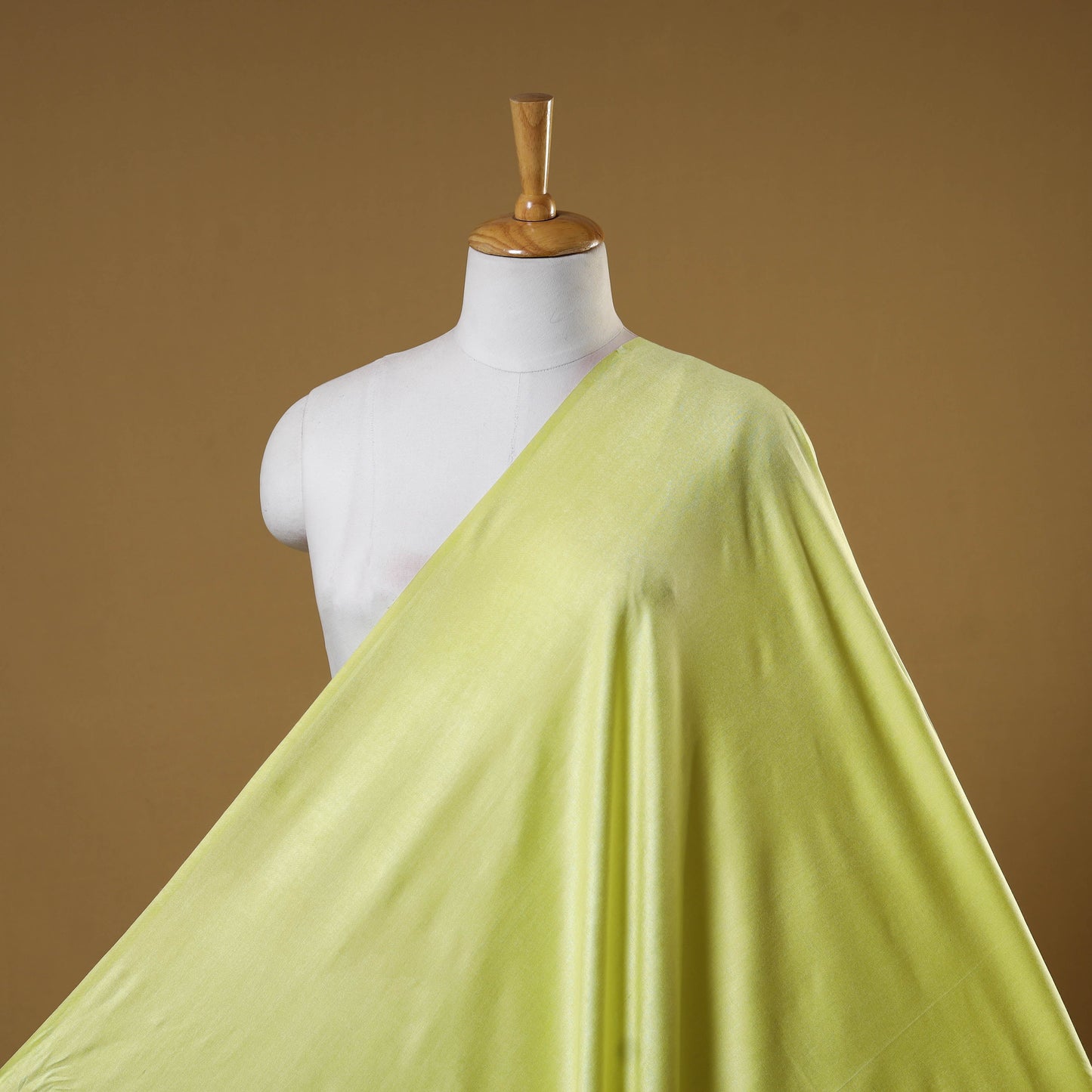 Green - vidarbha handloom plain tussar silk fabric 01