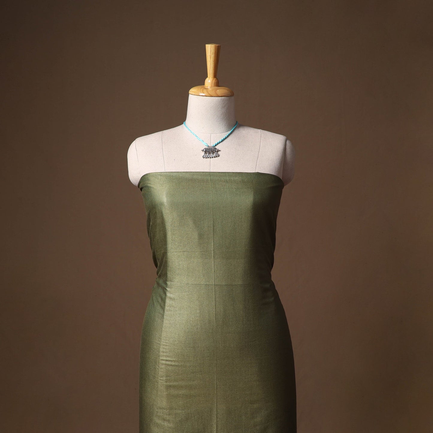 Vidarbha tussar silk handloom plain 2pc unstitched dress
