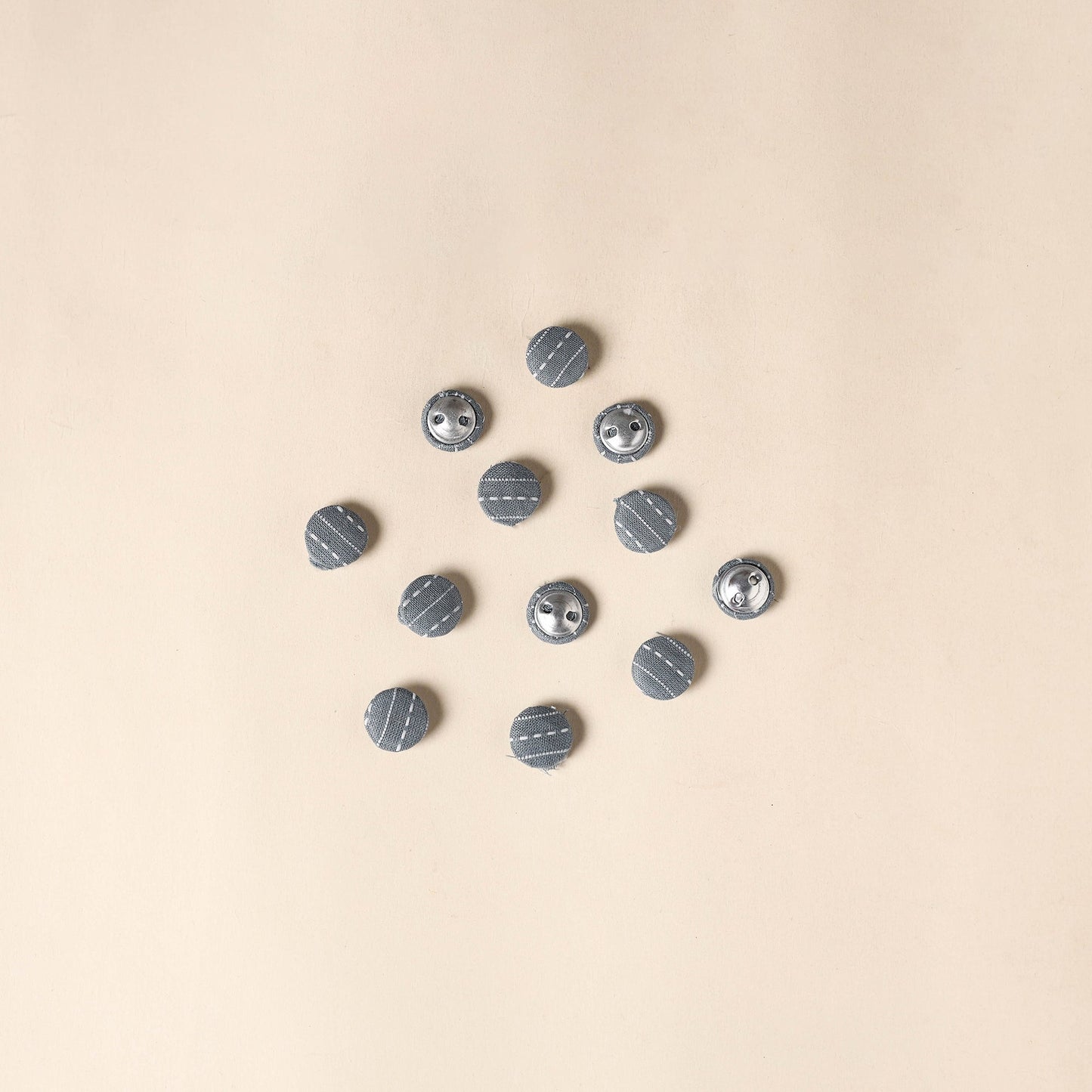 Grey Handmade Fabric Button Small at iTokri