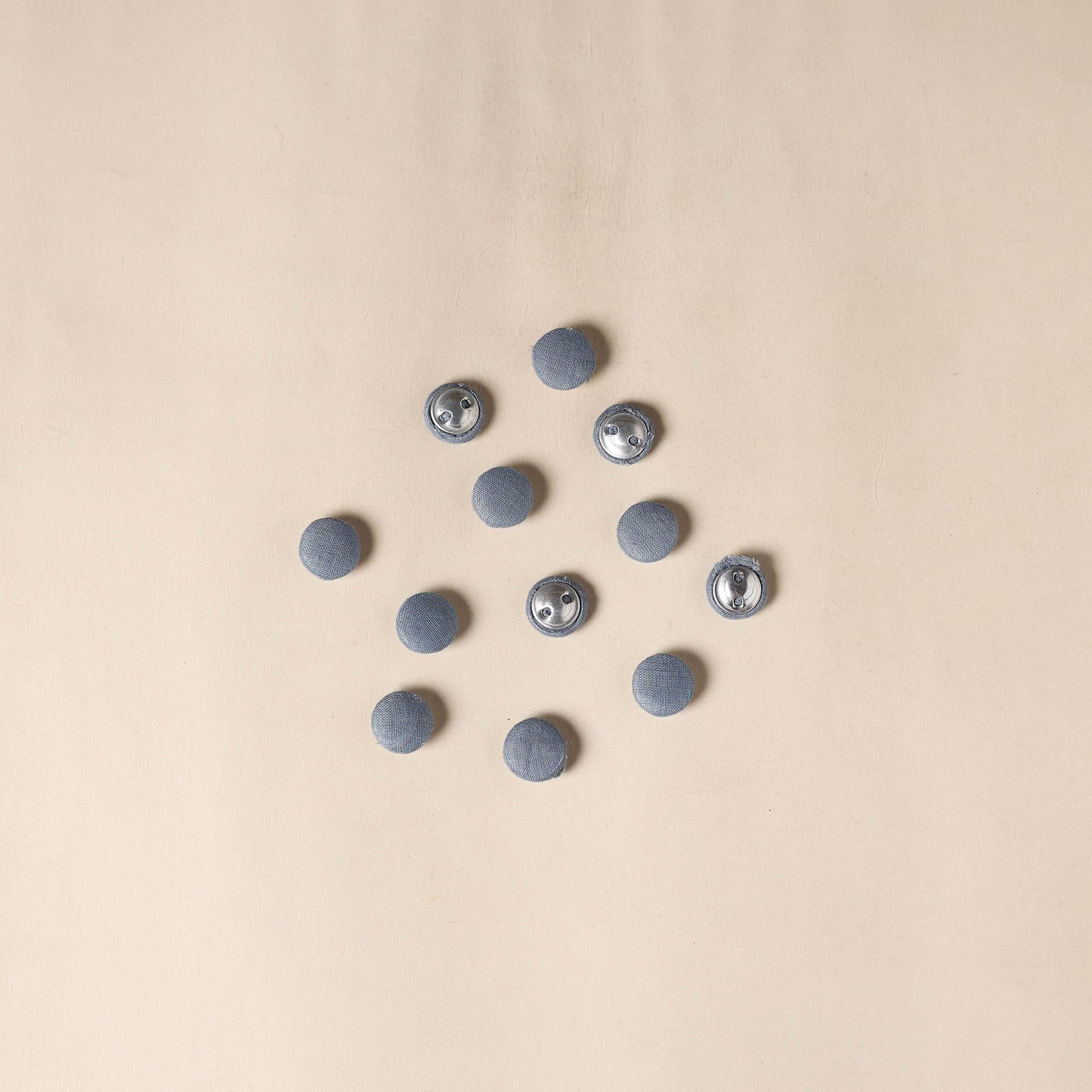 Grey Handmade Fabric Button Small at iTokri