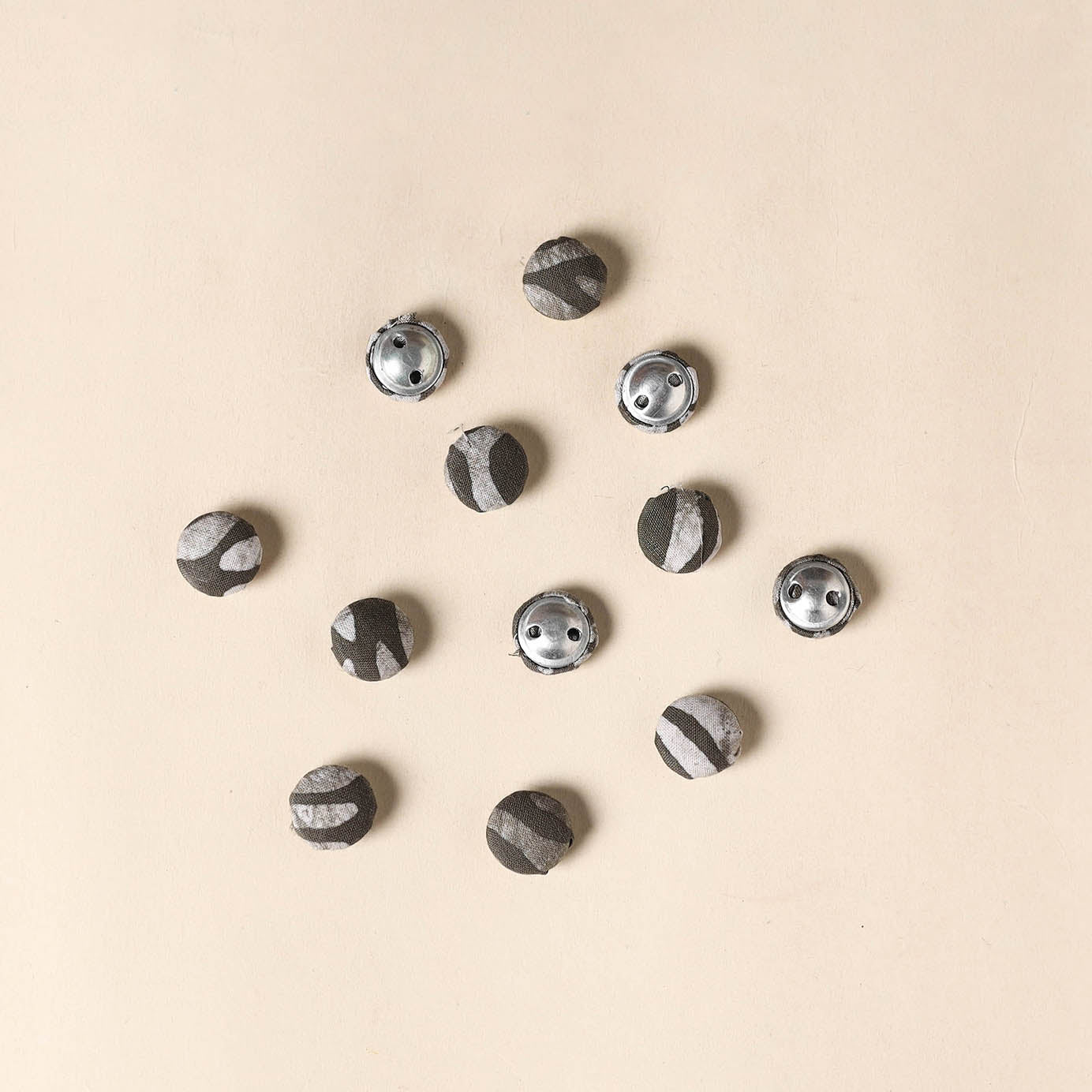 Grey Handmade Fabric Button Small at iTokri