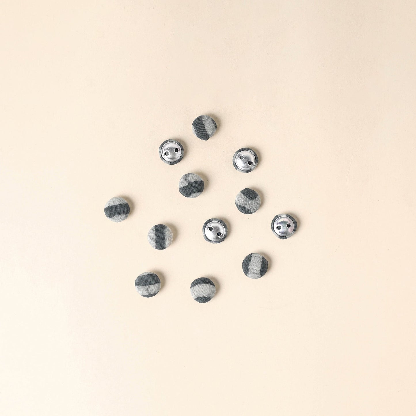 Grey Handmade Fabric Button Small at iTokri