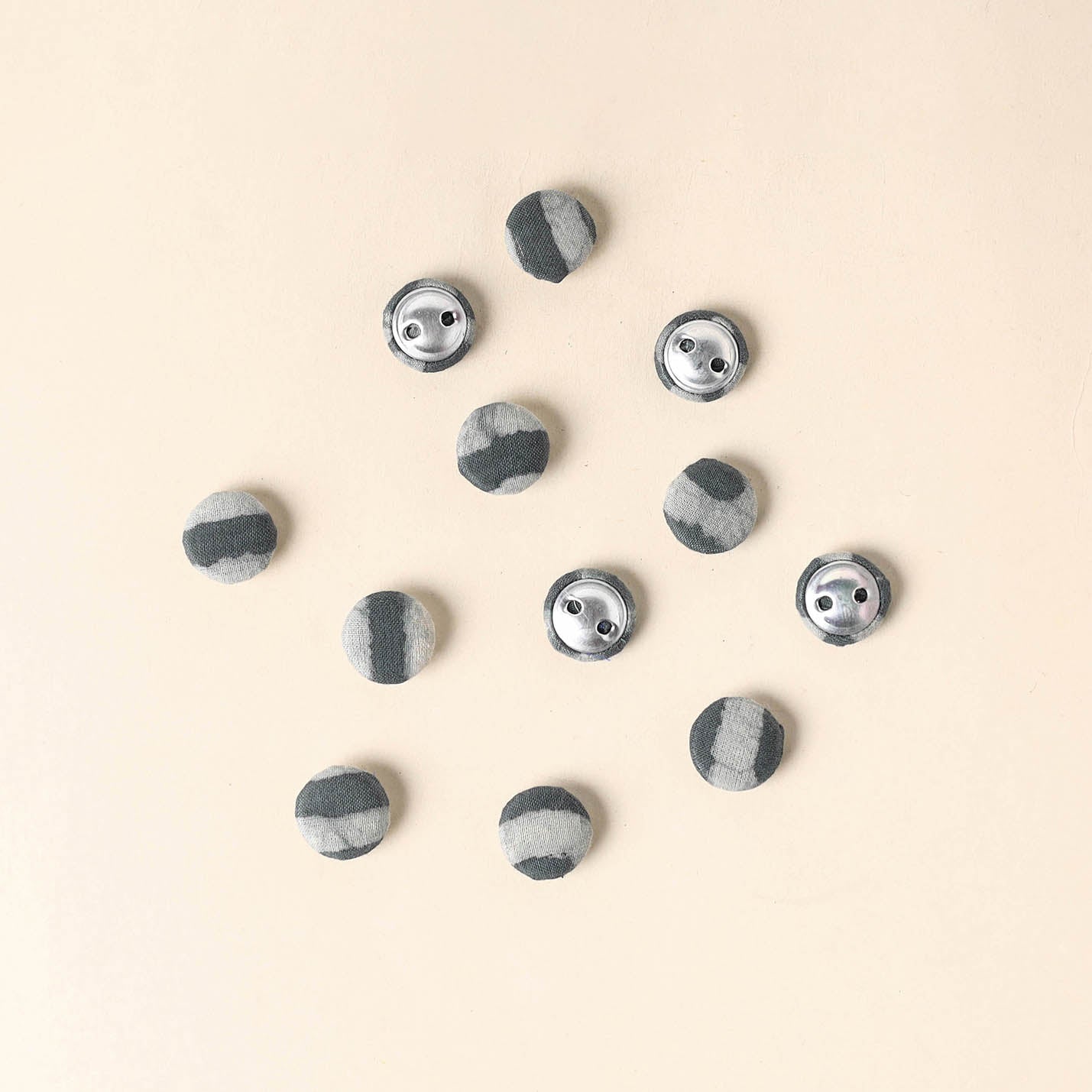 Grey Handmade Fabric Button Small at iTokri