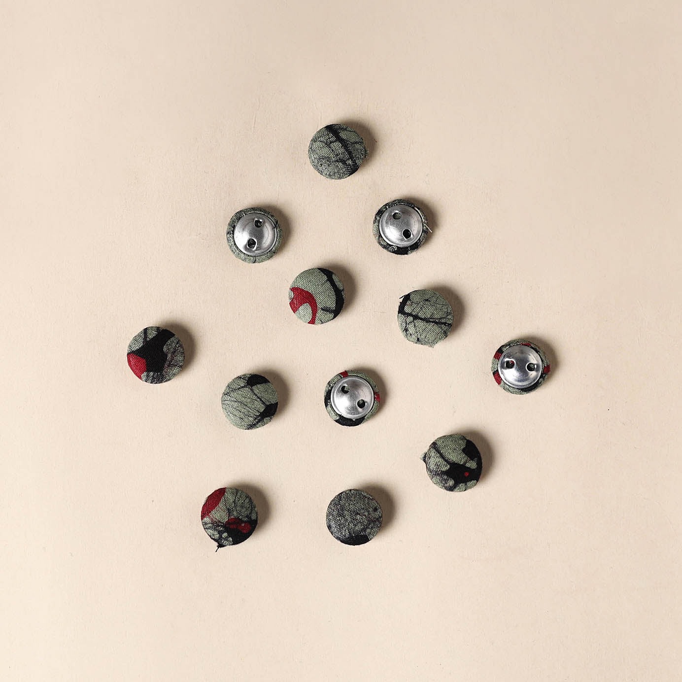 Grey Handmade Fabric Button Small at iTokri