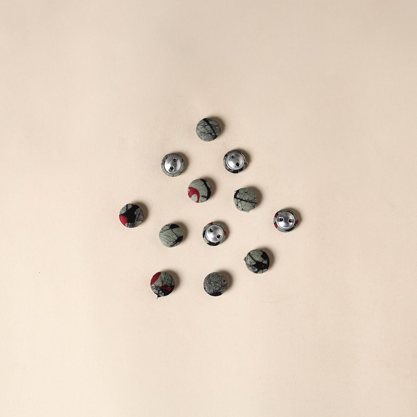 Grey Handmade Fabric Button Small at iTokri