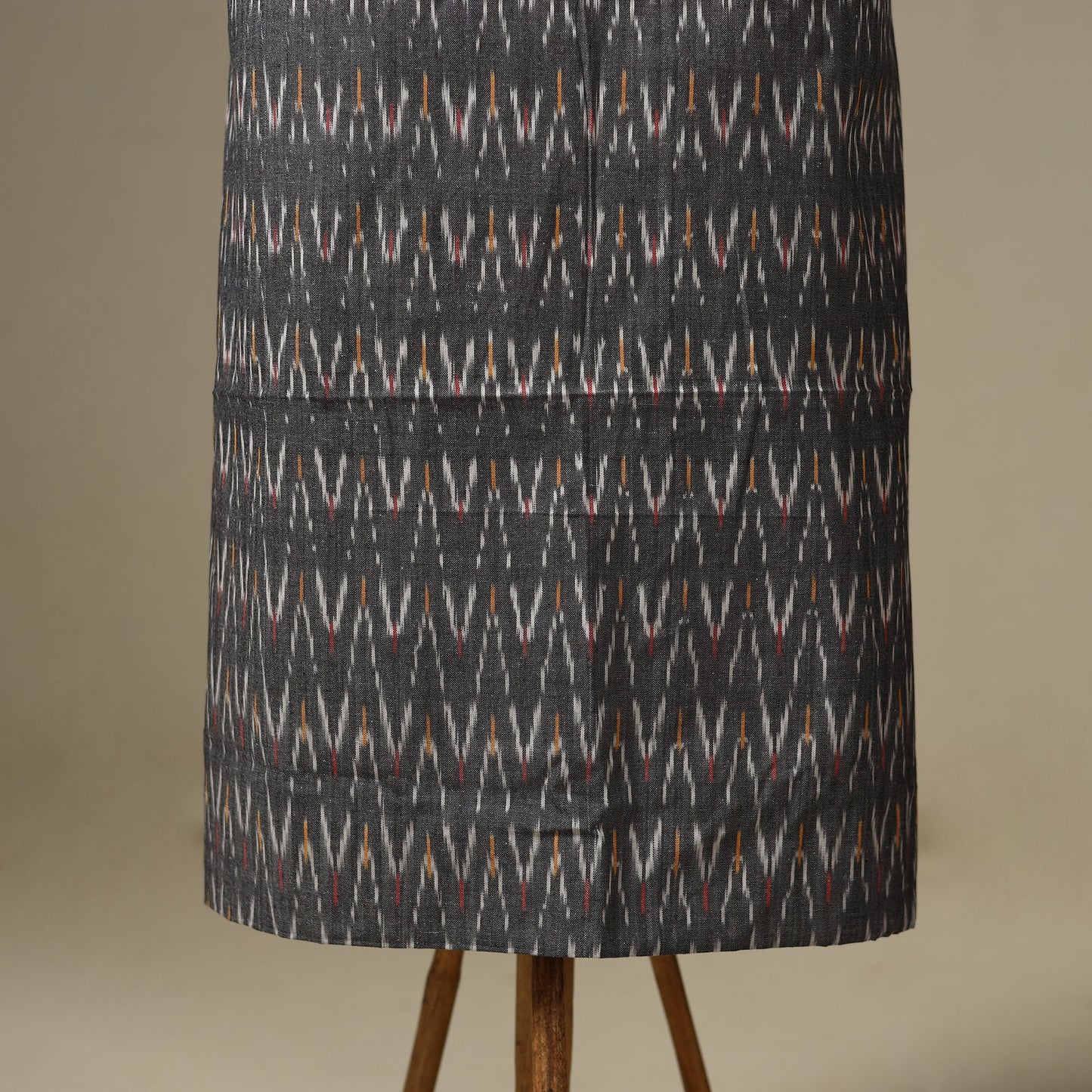 Grey 3pc Cotton Pochampally Ikat Dress Material